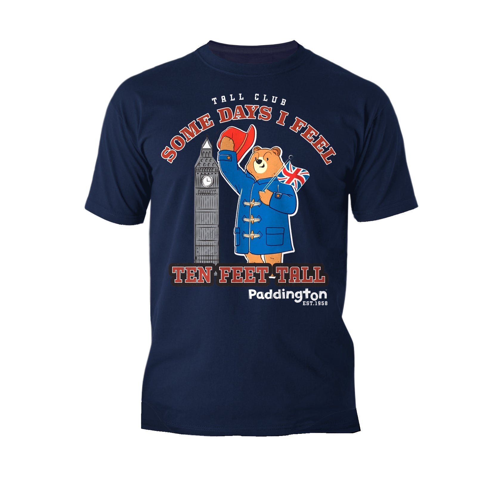 Paddington Bear Collegiate Splash Big Ben Official Men's T-Shirt