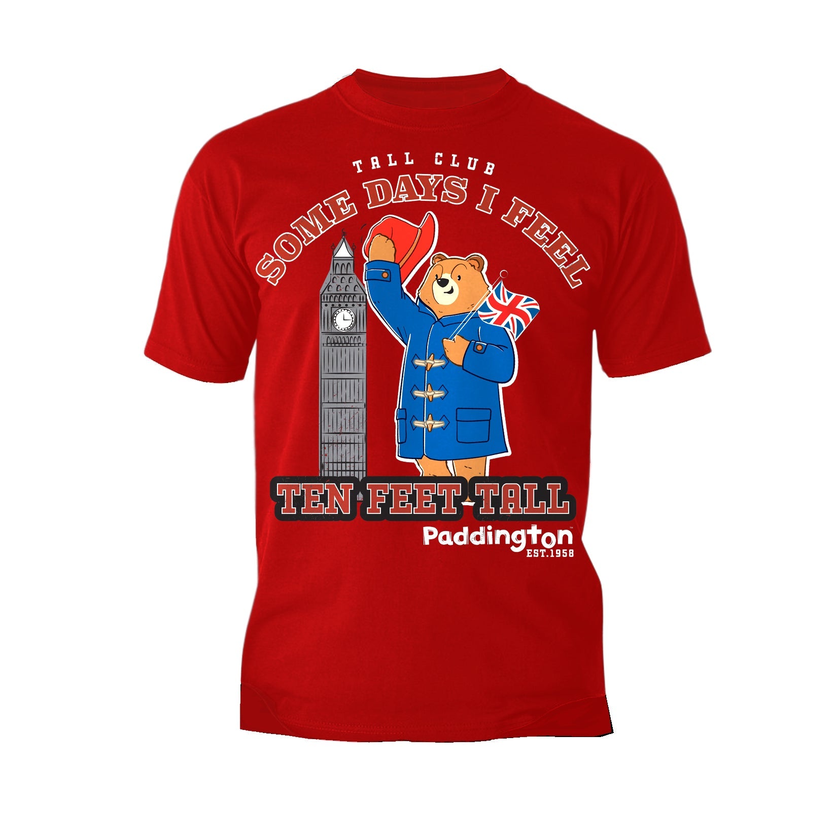 Paddington Bear Collegiate Splash Big Ben Official Men's T-Shirt