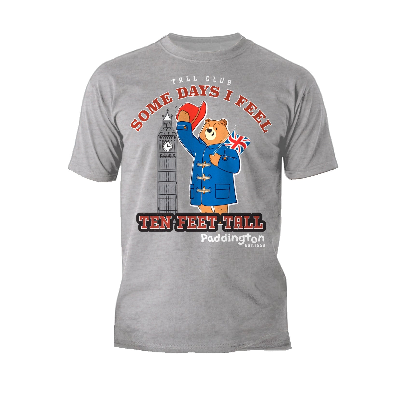 Paddington Bear Collegiate Splash Big Ben Official Men's T-Shirt