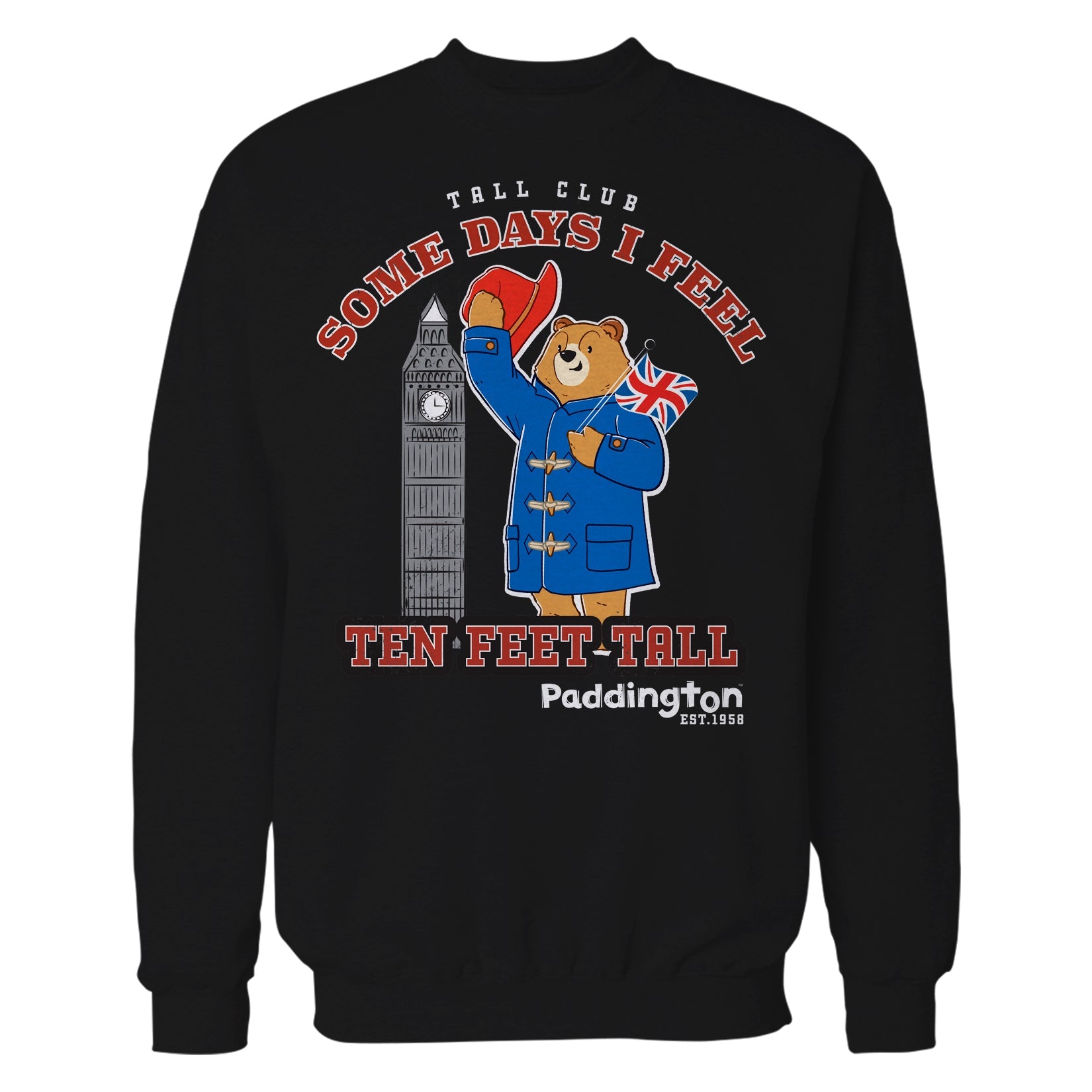 Paddington Bear Collegiate Splash Big Ben Official Sweatshirt