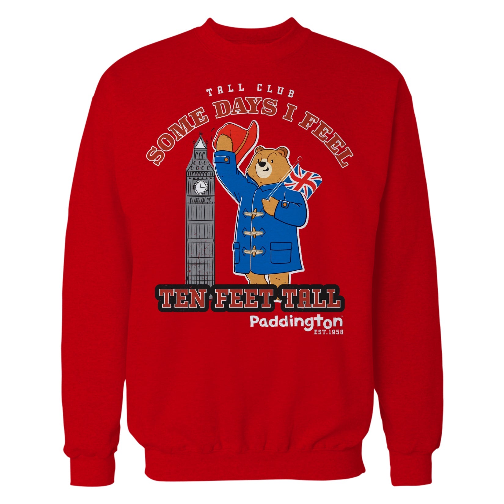 Paddington Bear Collegiate Splash Big Ben Official Sweatshirt