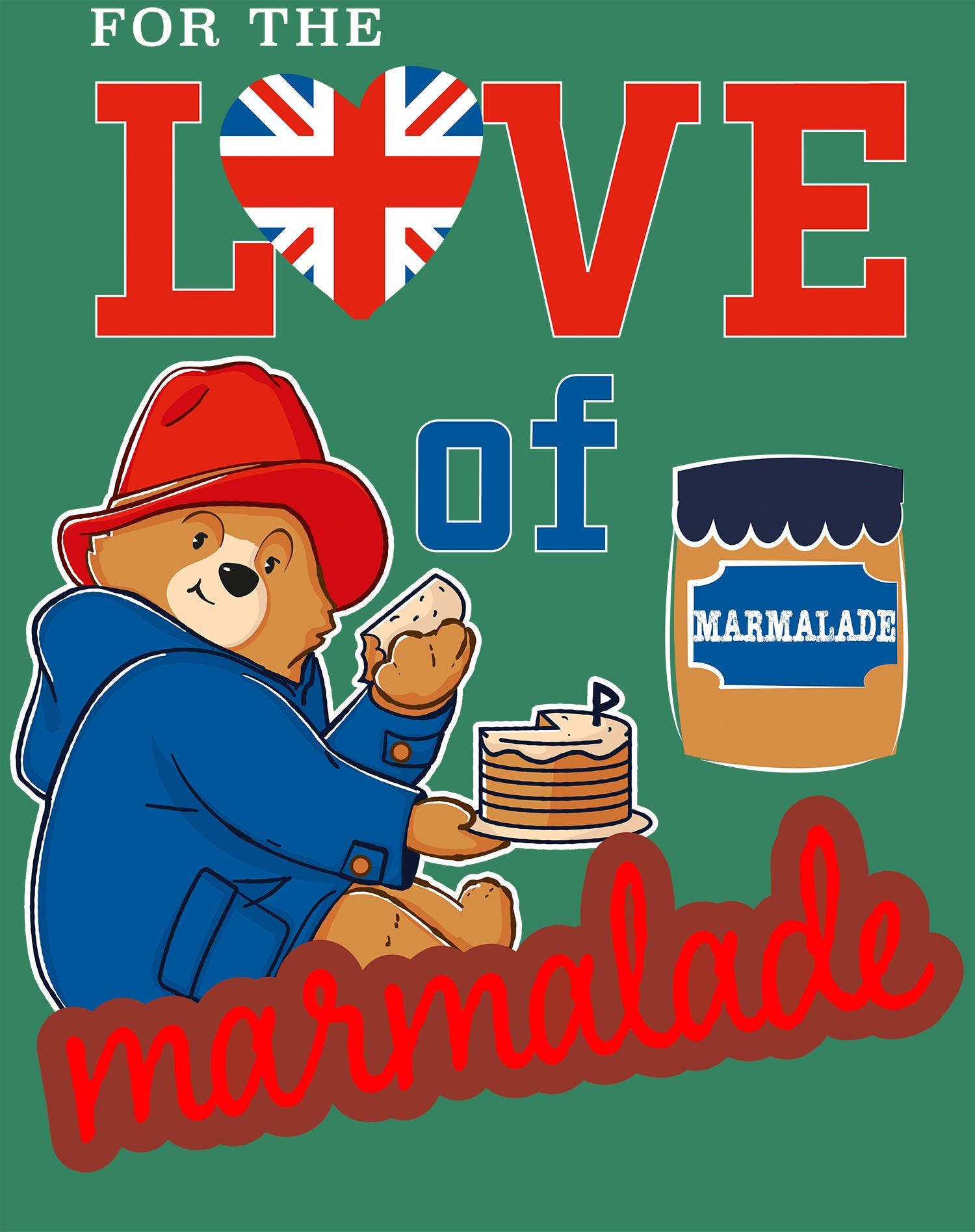 Paddington Bear Collegiate Splash Love Marmalade Official Men's T-Shirt