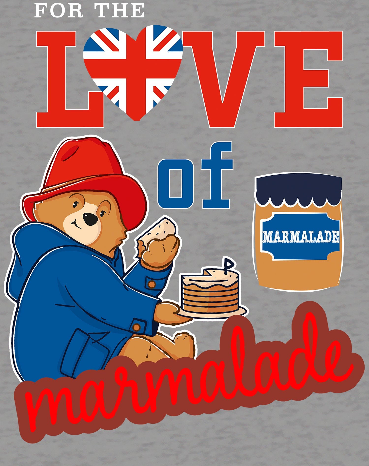 Paddington Bear Collegiate Splash Love Marmalade Official Youth T-Shirt
