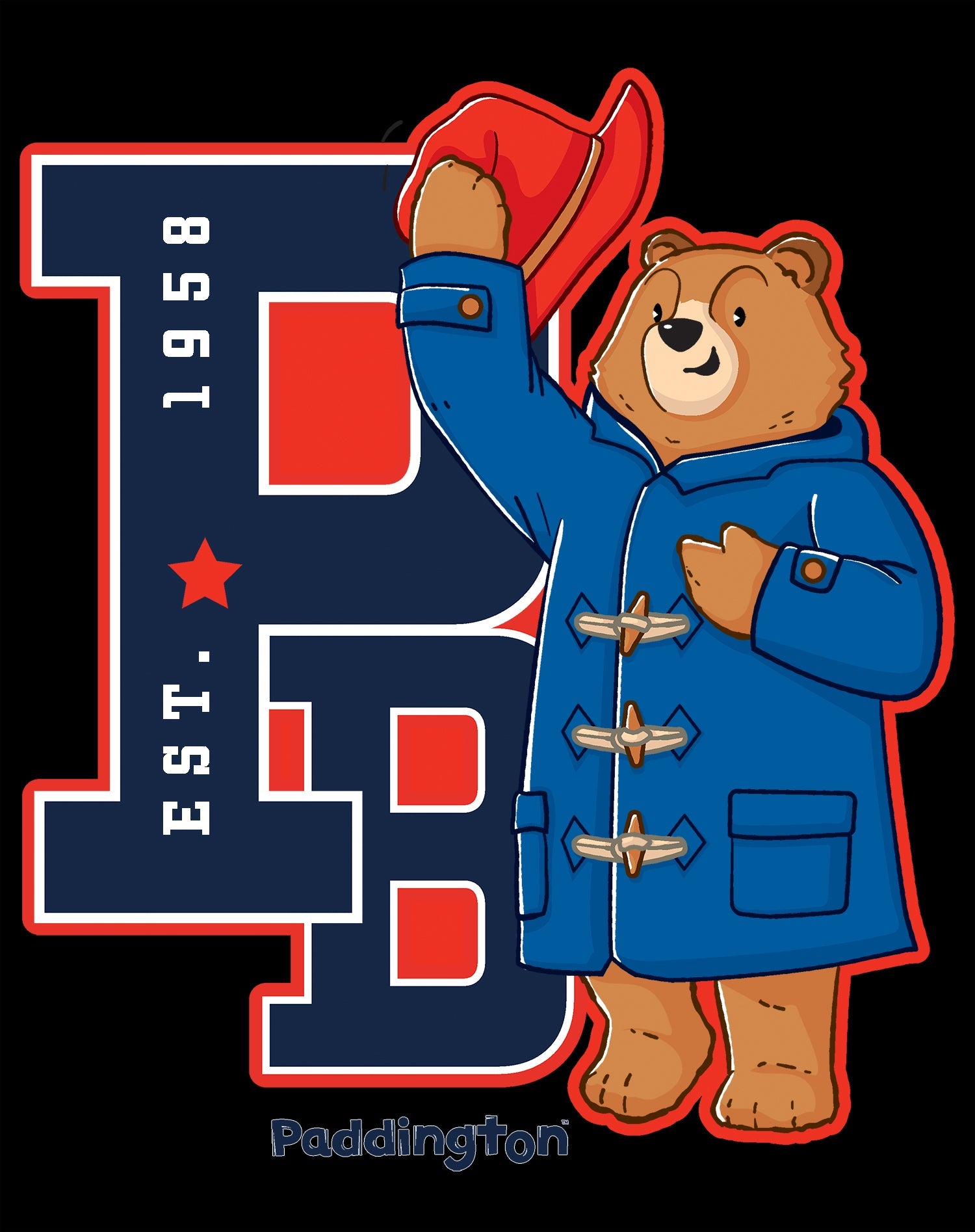 Paddington Bear Collegiate Splash Team Varsity Women's T-Shirt