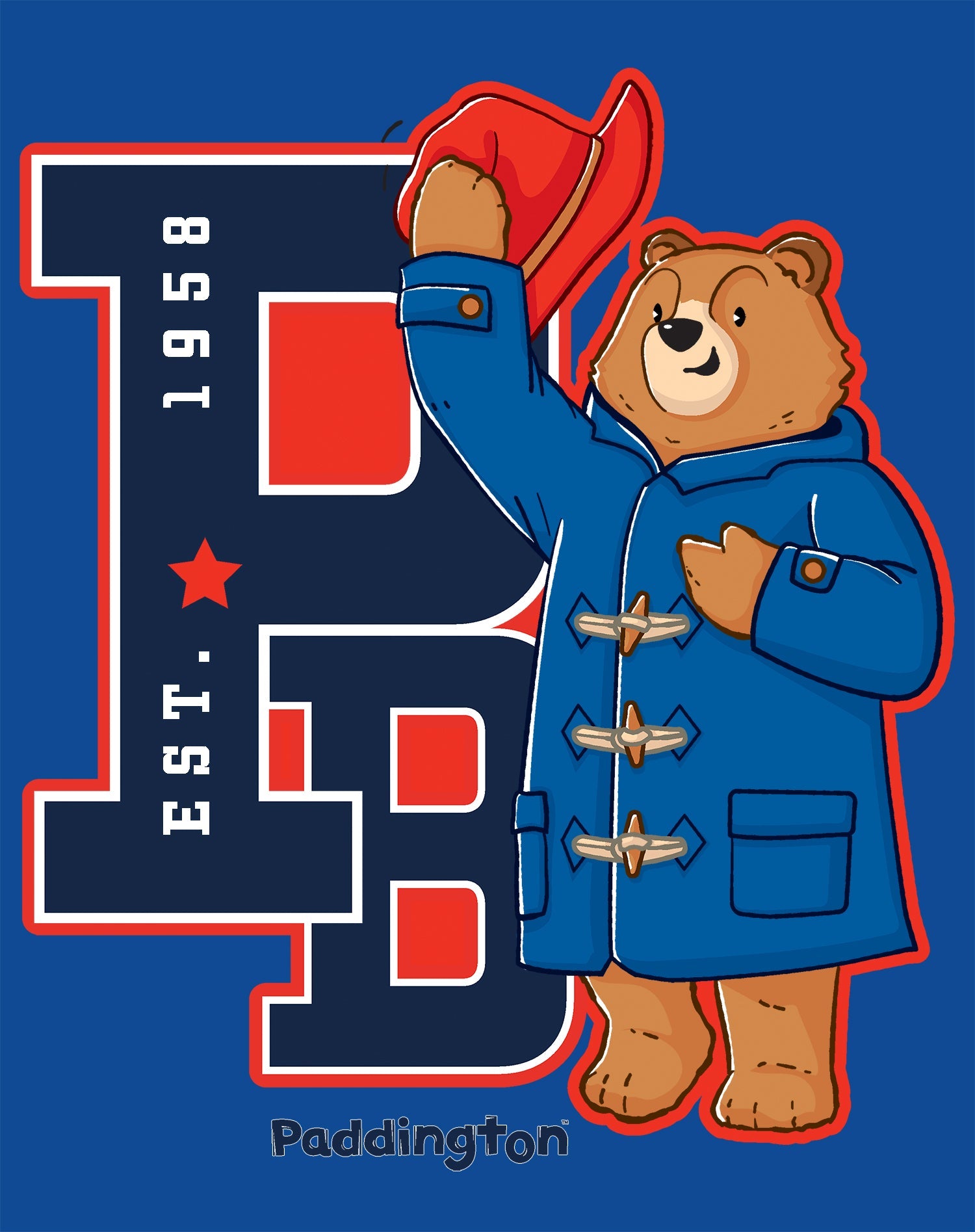 Paddington Bear Collegiate Splash Team Varsity Women's T-Shirt