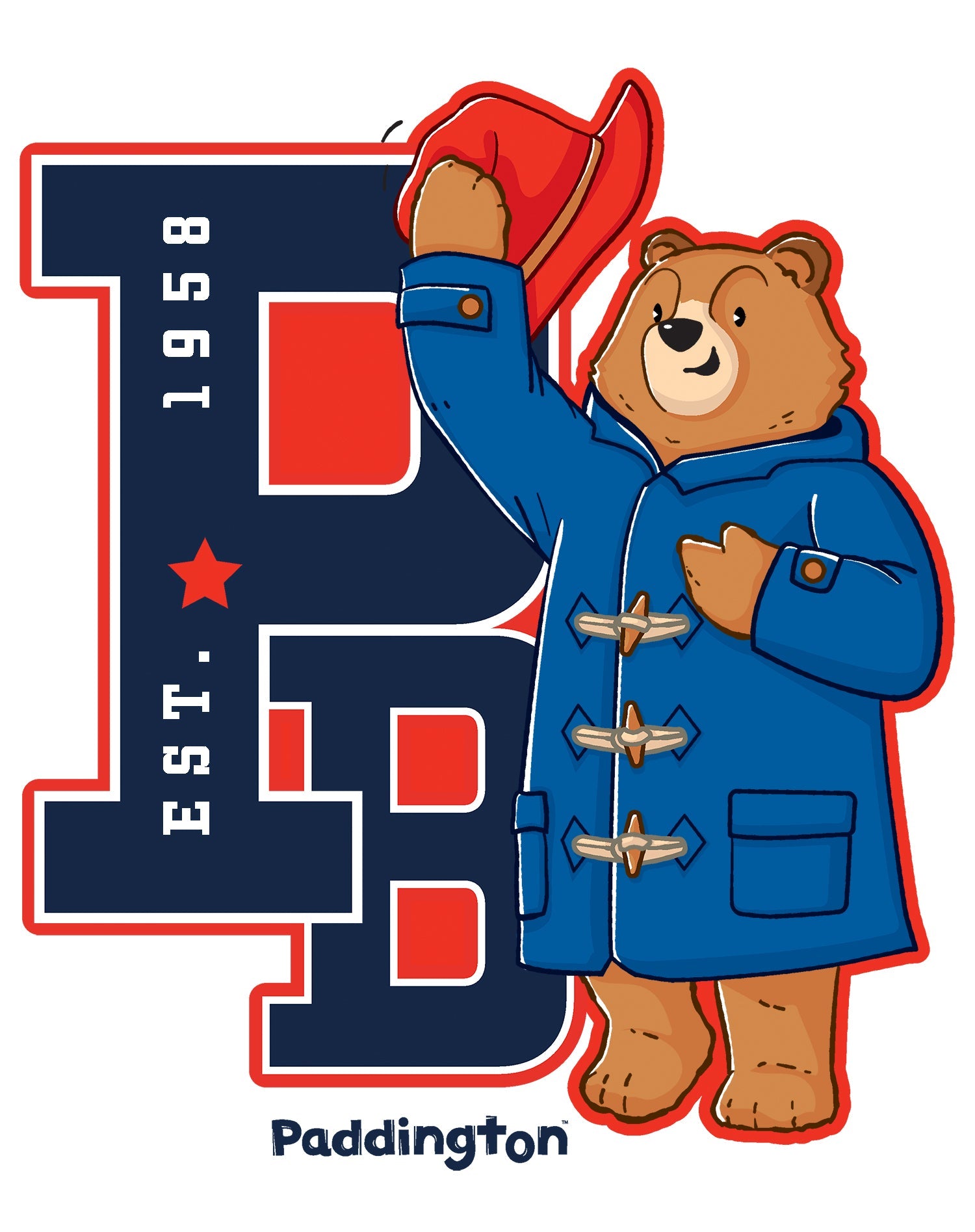 Paddington Bear Collegiate Splash Team Varsity Women's T-Shirt