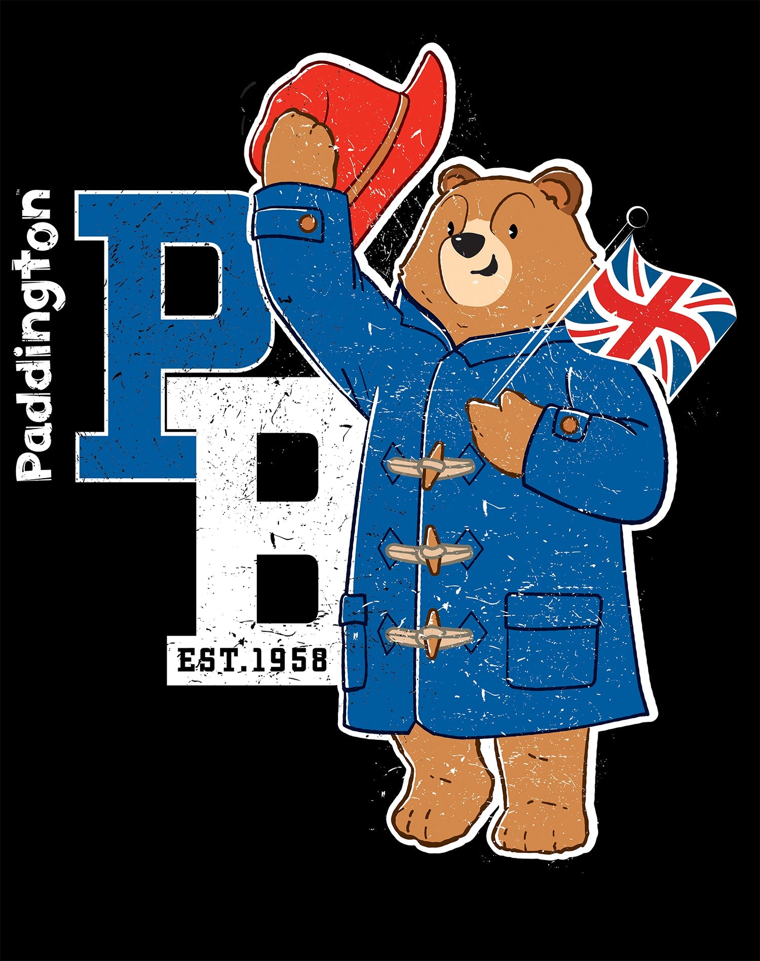 Paddington Bear Collegiate Splash Team Vintage Women's T-Shirt