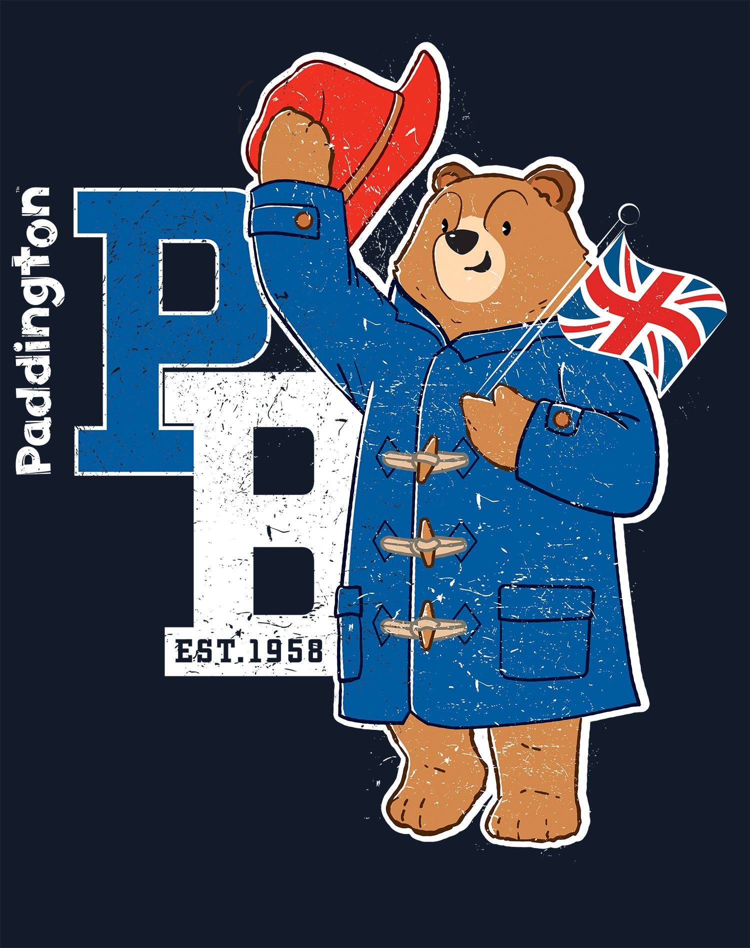 Paddington Bear Collegiate Splash Team Vintage Official Sweatshirt