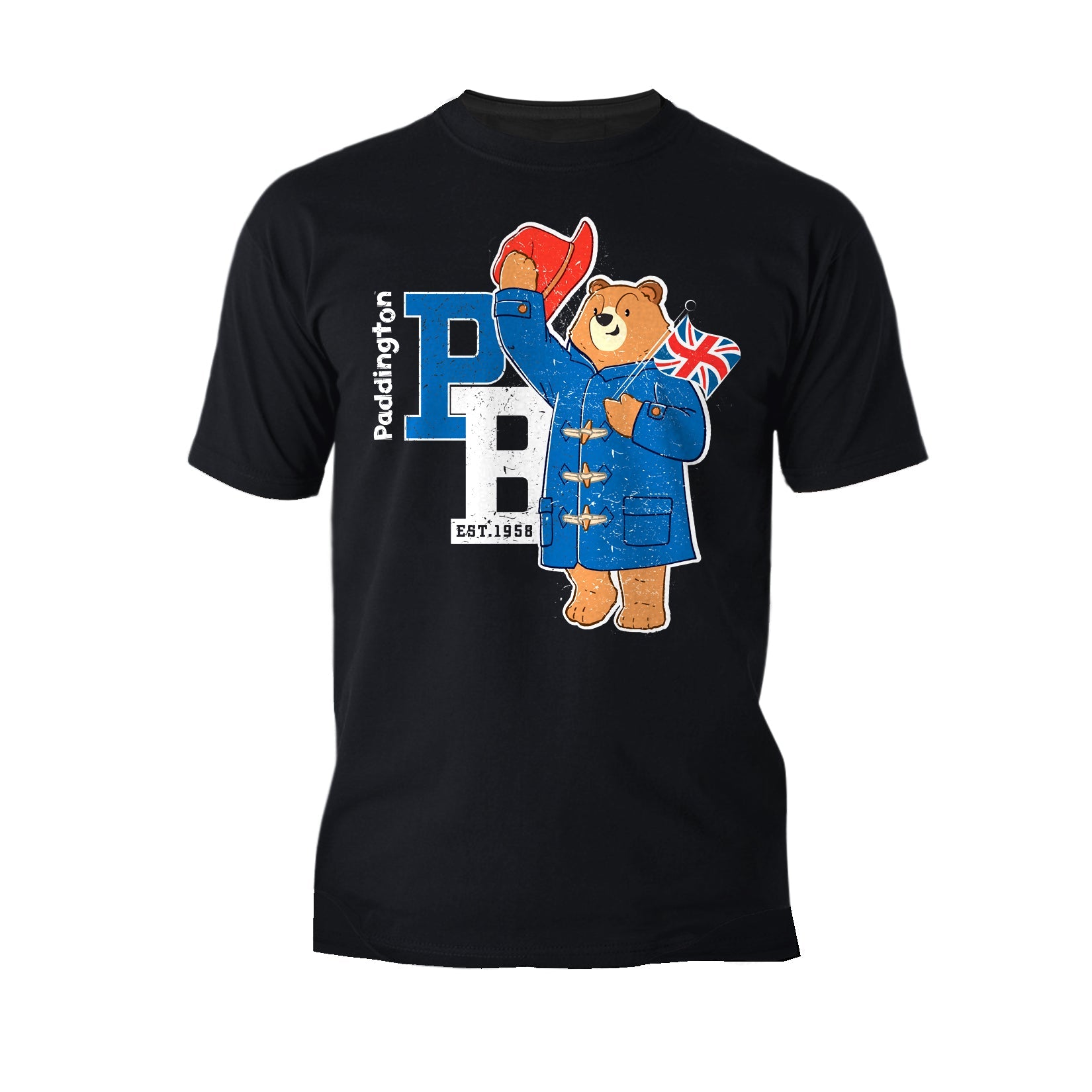 Paddington Bear Collegiate Splash Team Vintage Official Men's T-Shirt