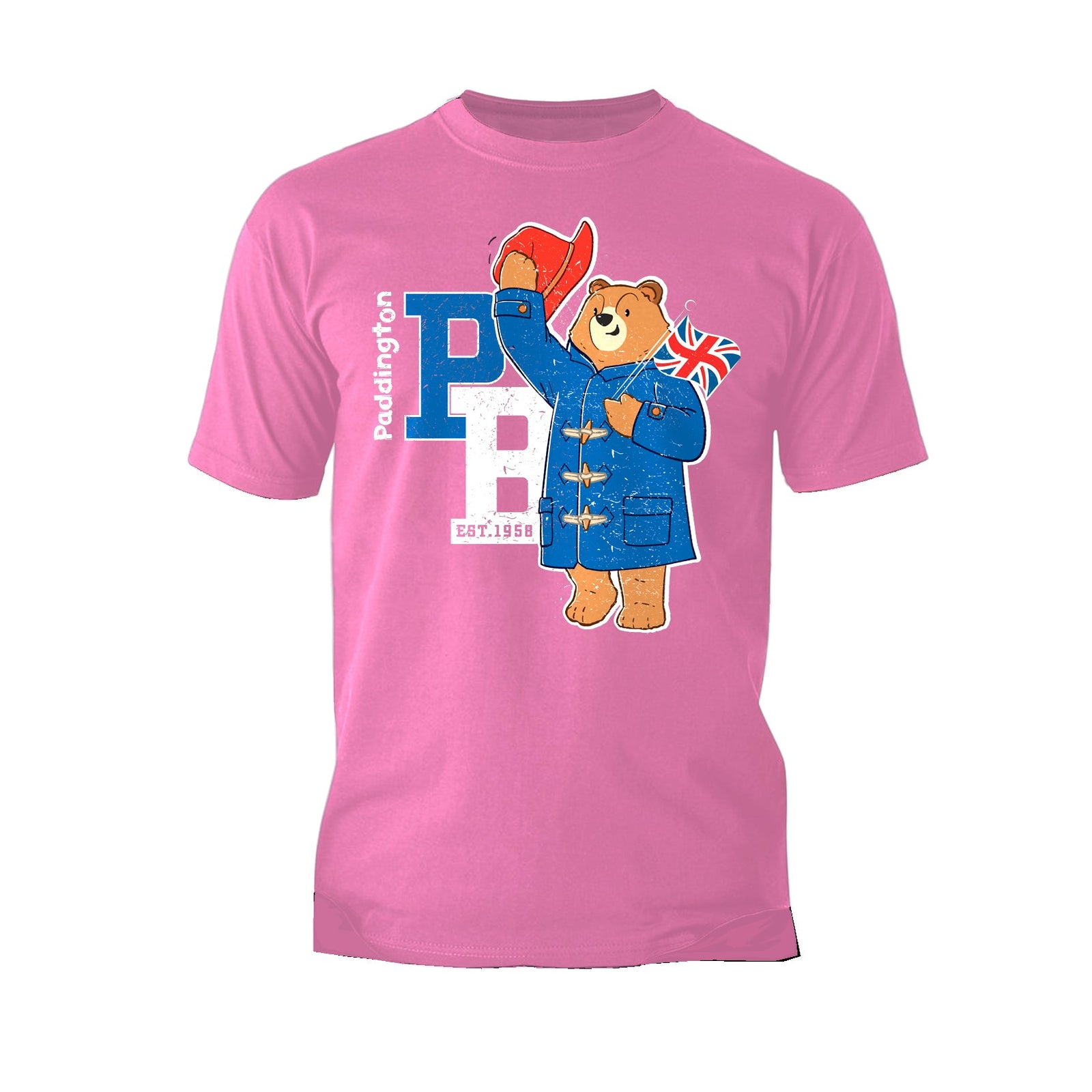 Paddington Bear Collegiate Splash Team Vintage Official Men's T-Shirt