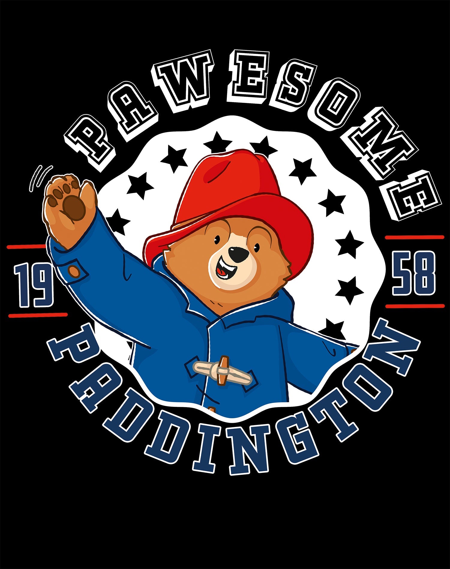 Paddington Bear Collegiate Varsity Pawesome School Women's T-Shirt