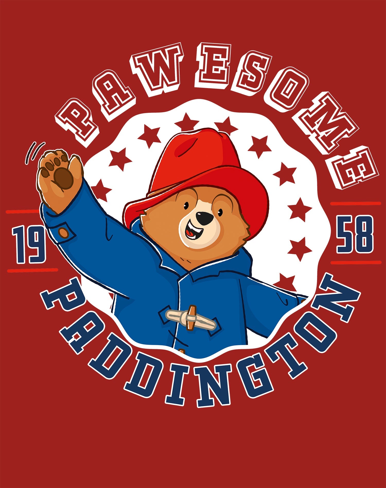 Paddington Bear Collegiate Varsity Pawesome School Women's T-Shirt
