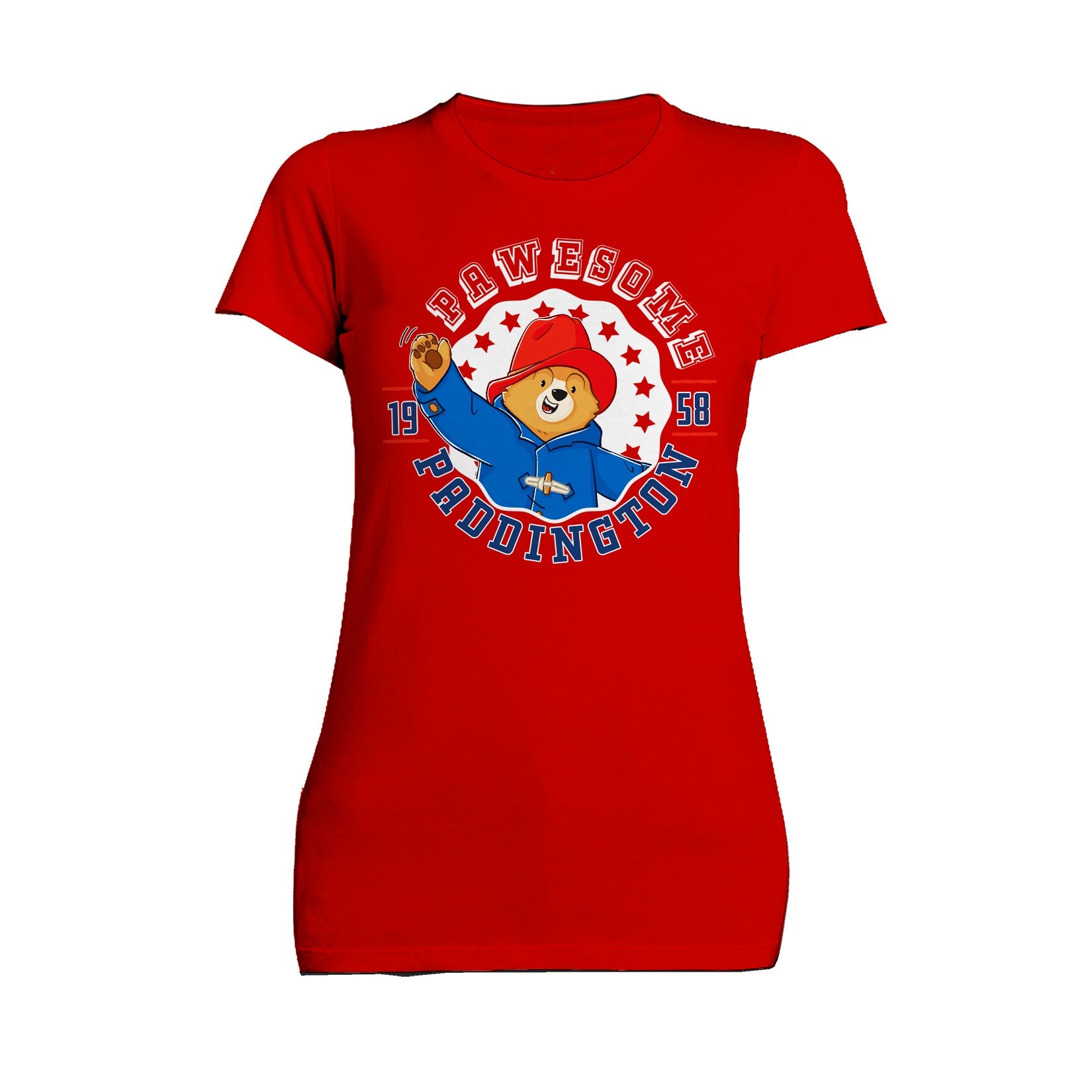 Paddington Bear Collegiate Varsity Pawesome School Women's T-Shirt