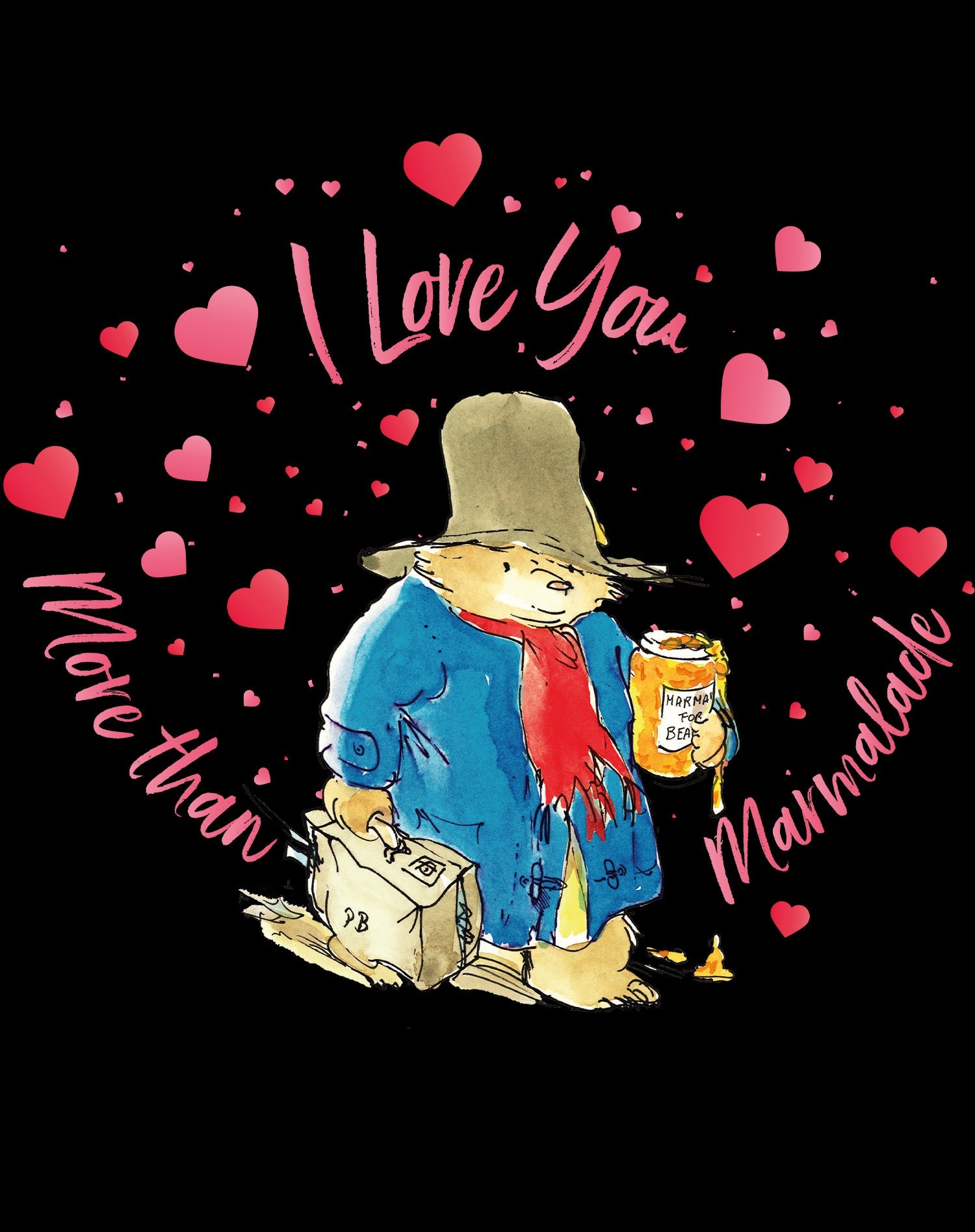 Paddington Bear Love Marmalade Little Hearts Official Sweatshirt