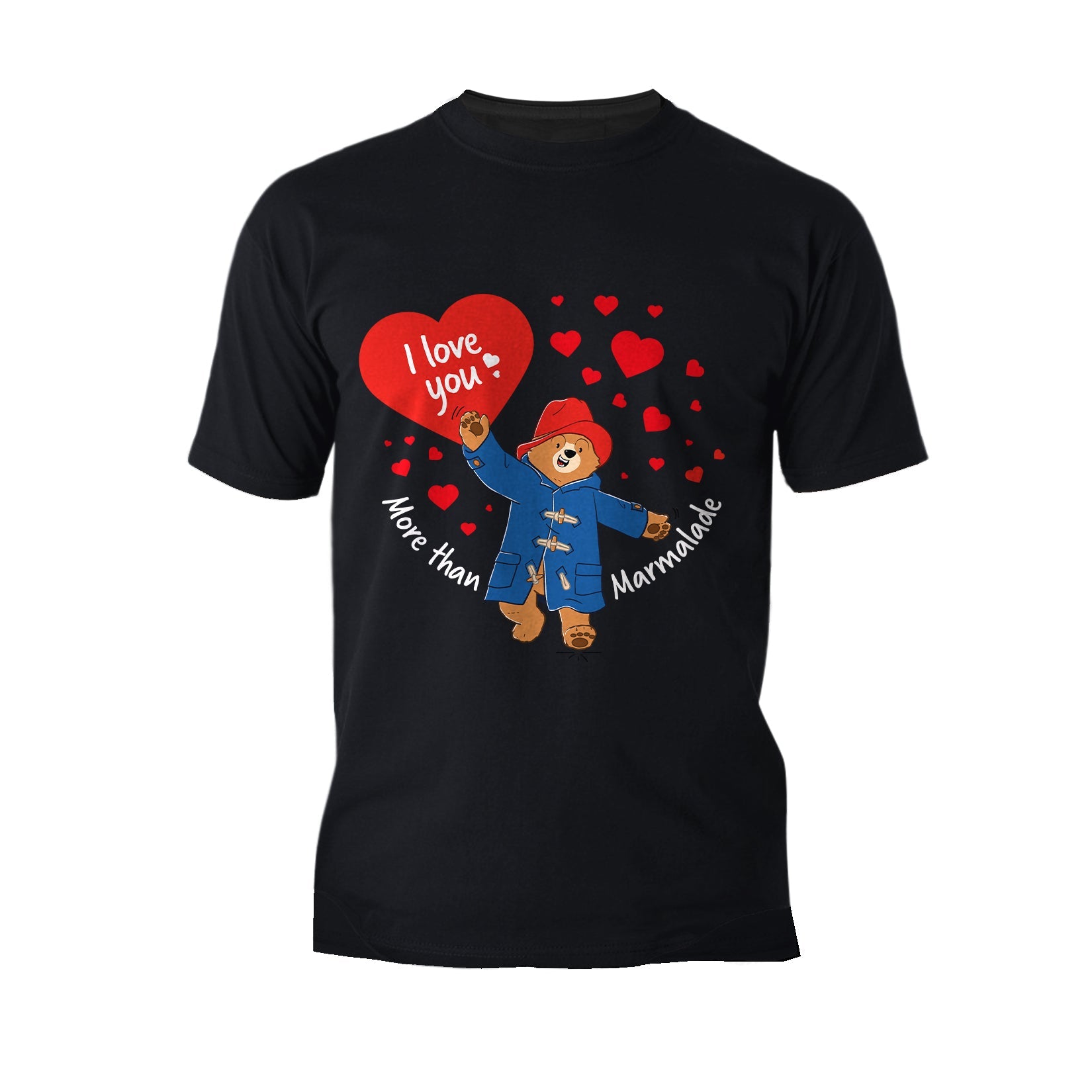 Paddington Bear Love Marmalade Red Hearts Men's T-Shirt