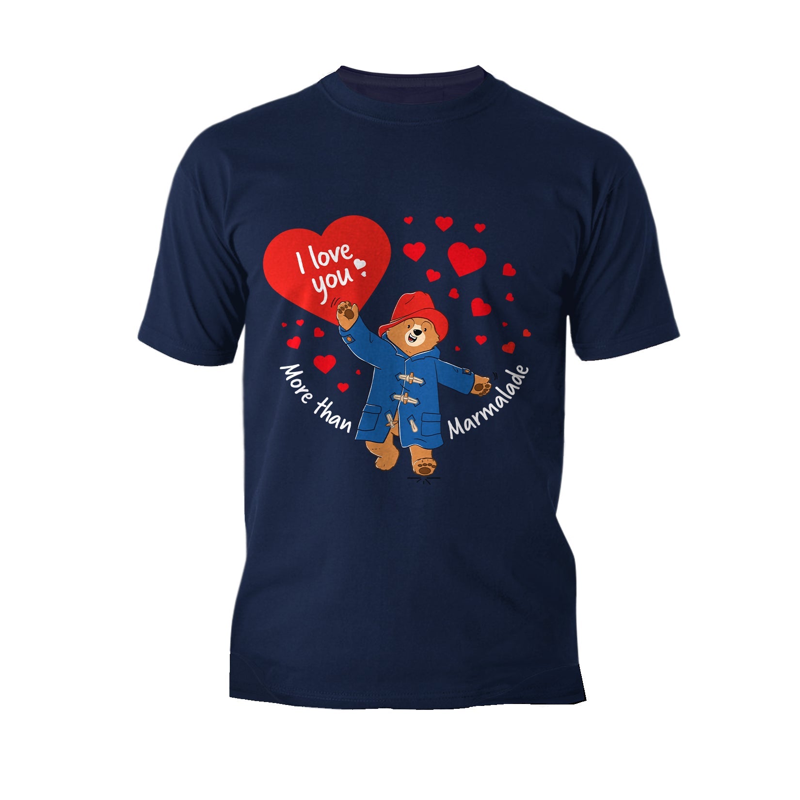 Paddington Bear Love Marmalade Red Hearts Men's T-Shirt