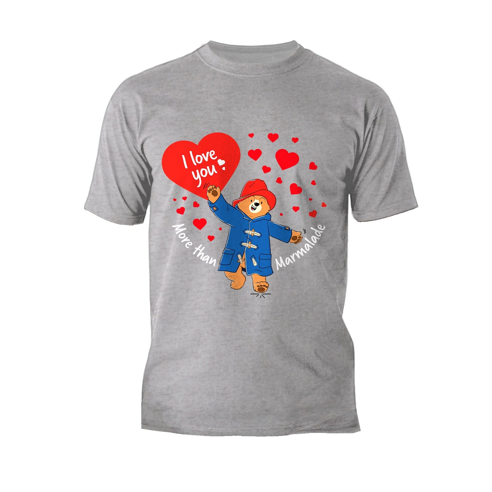 Paddington Bear Love Marmalade Red Hearts Men's T-Shirt