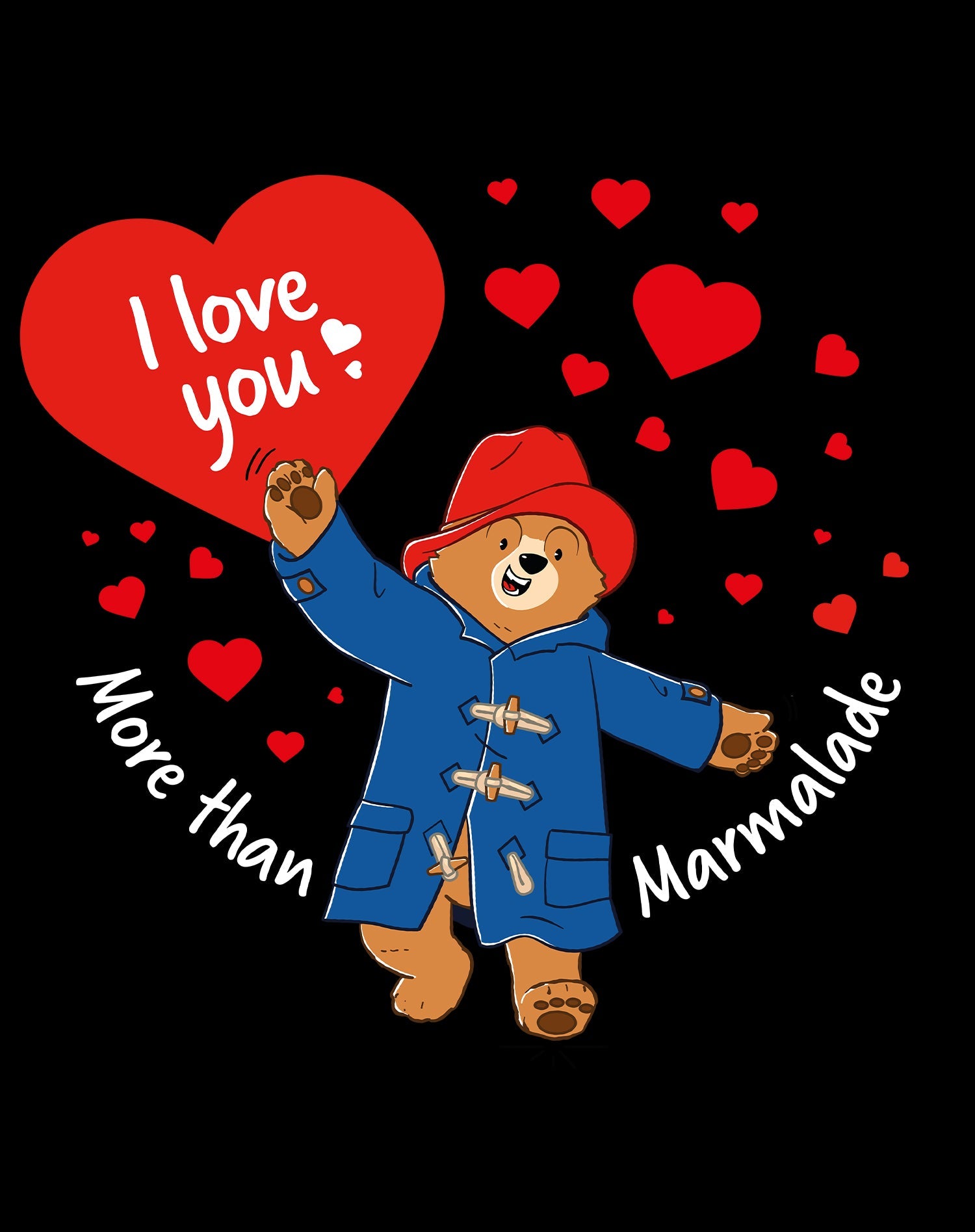 Paddington Bear Love Marmalade Red Hearts Women's T-Shirt