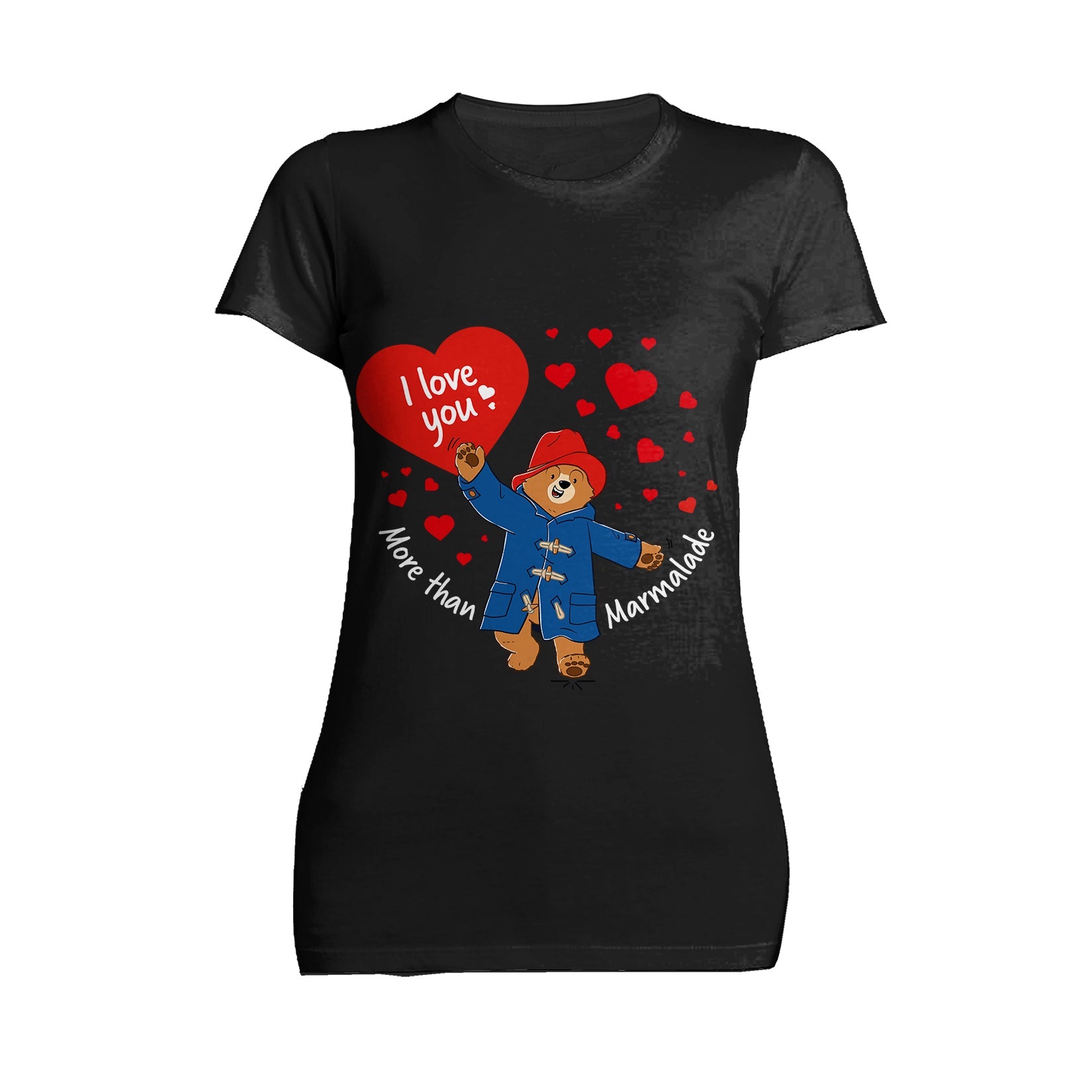 Paddington Bear Love Marmalade Red Hearts Women's T-Shirt