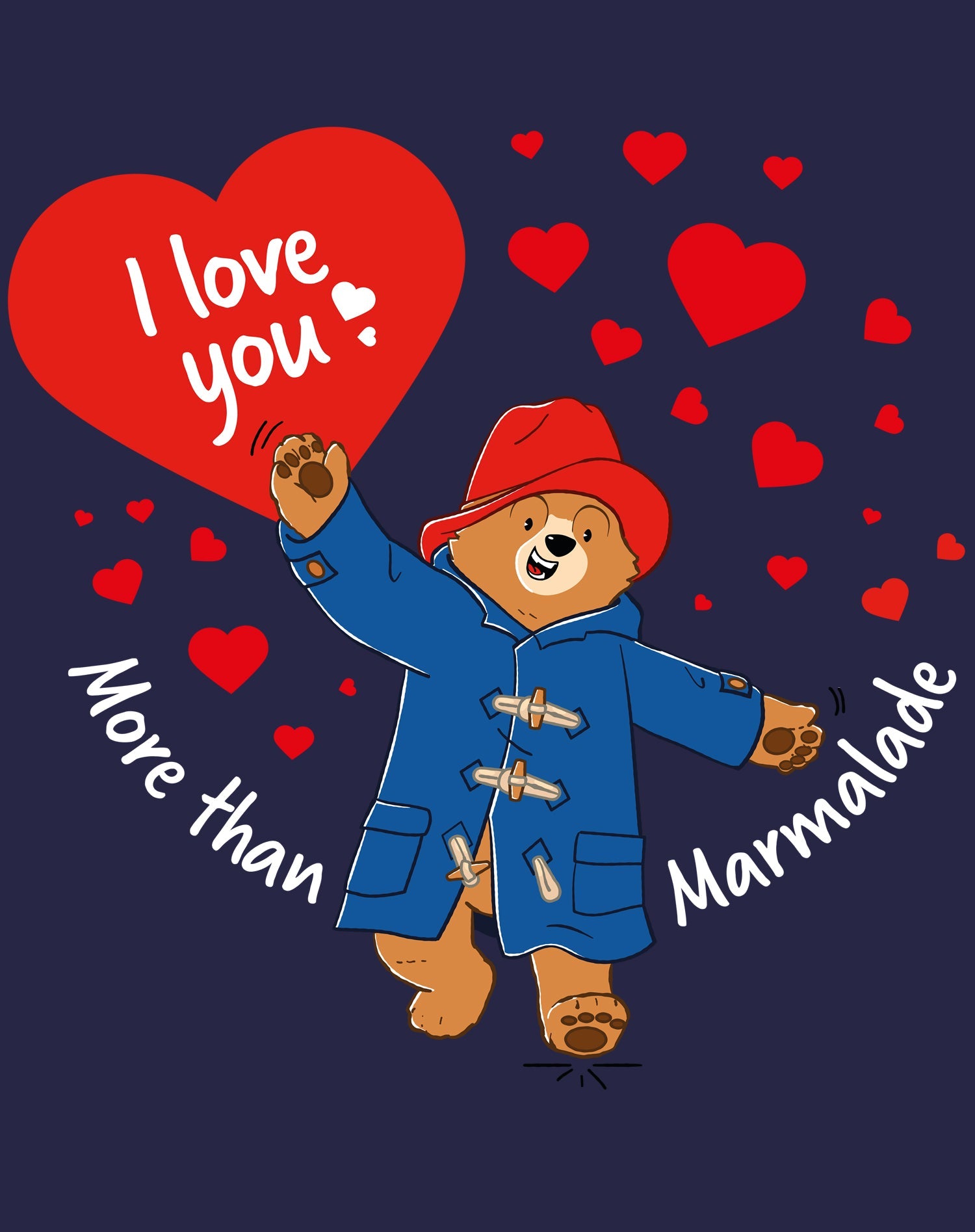 Paddington Bear Love Marmalade Red Heart Official Sweatshirt