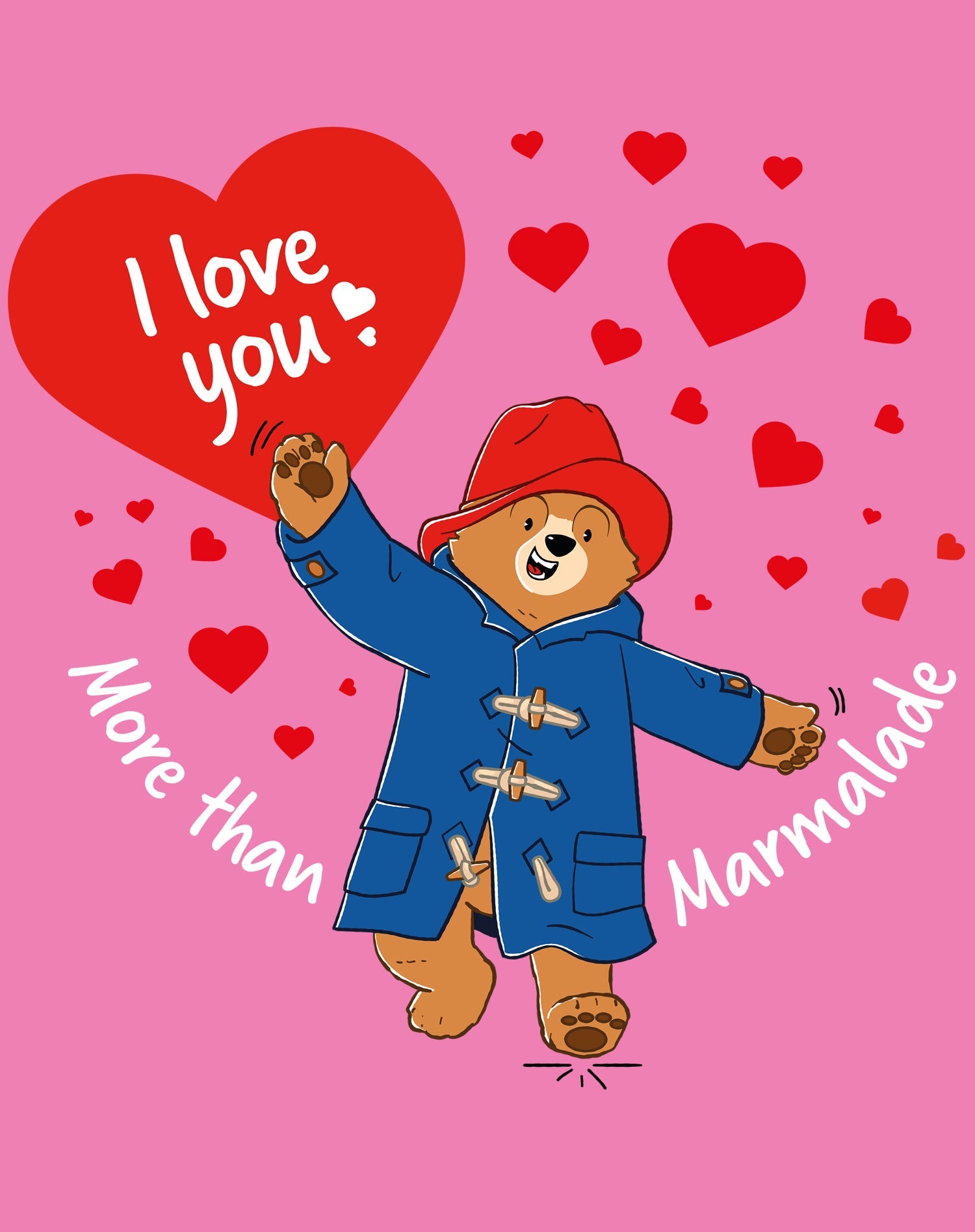 Paddington Bear Love Marmalade Red Hearts Women's T-Shirt