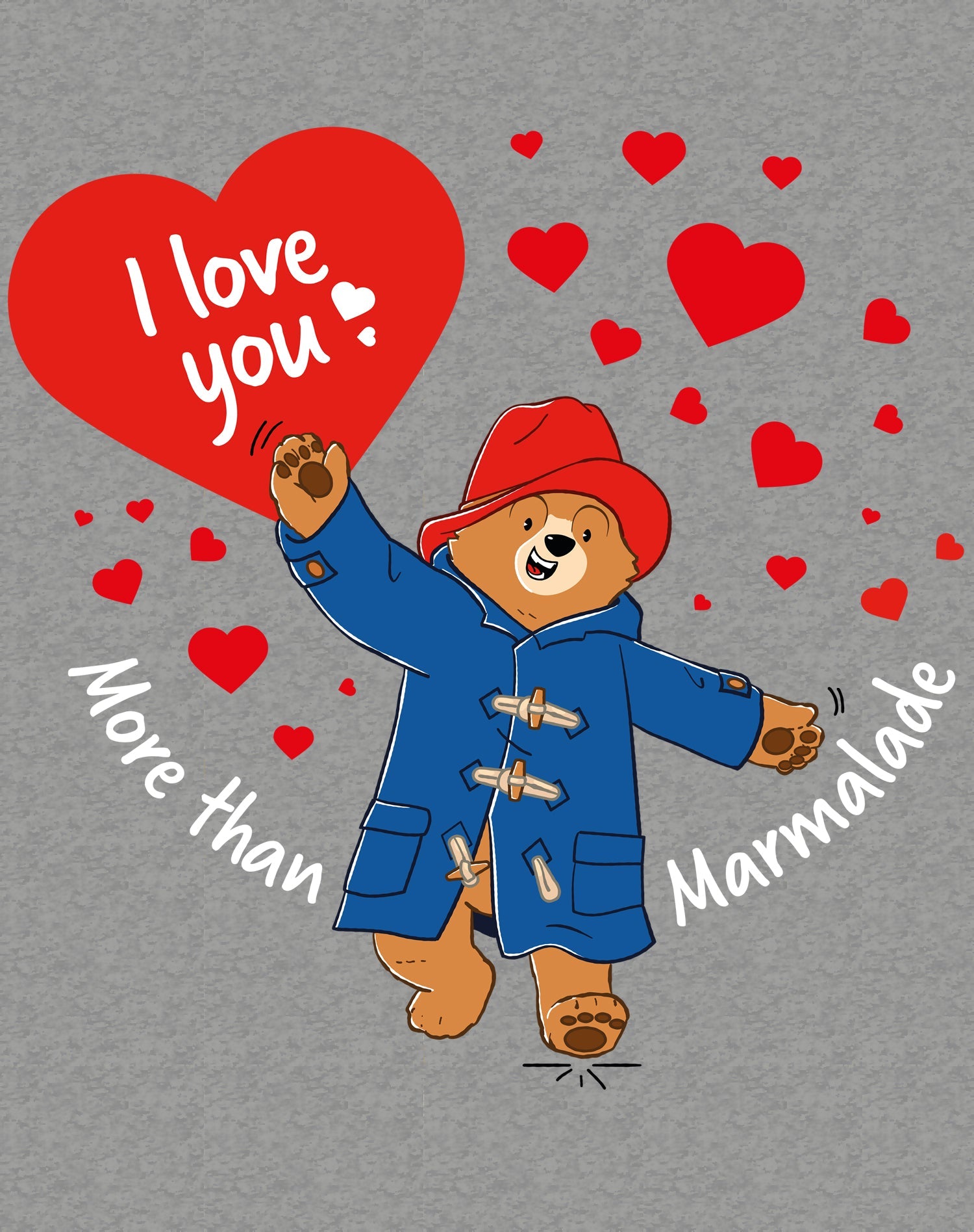 Paddington Bear Love Marmalade Red Heart Official Youth T-Shirt