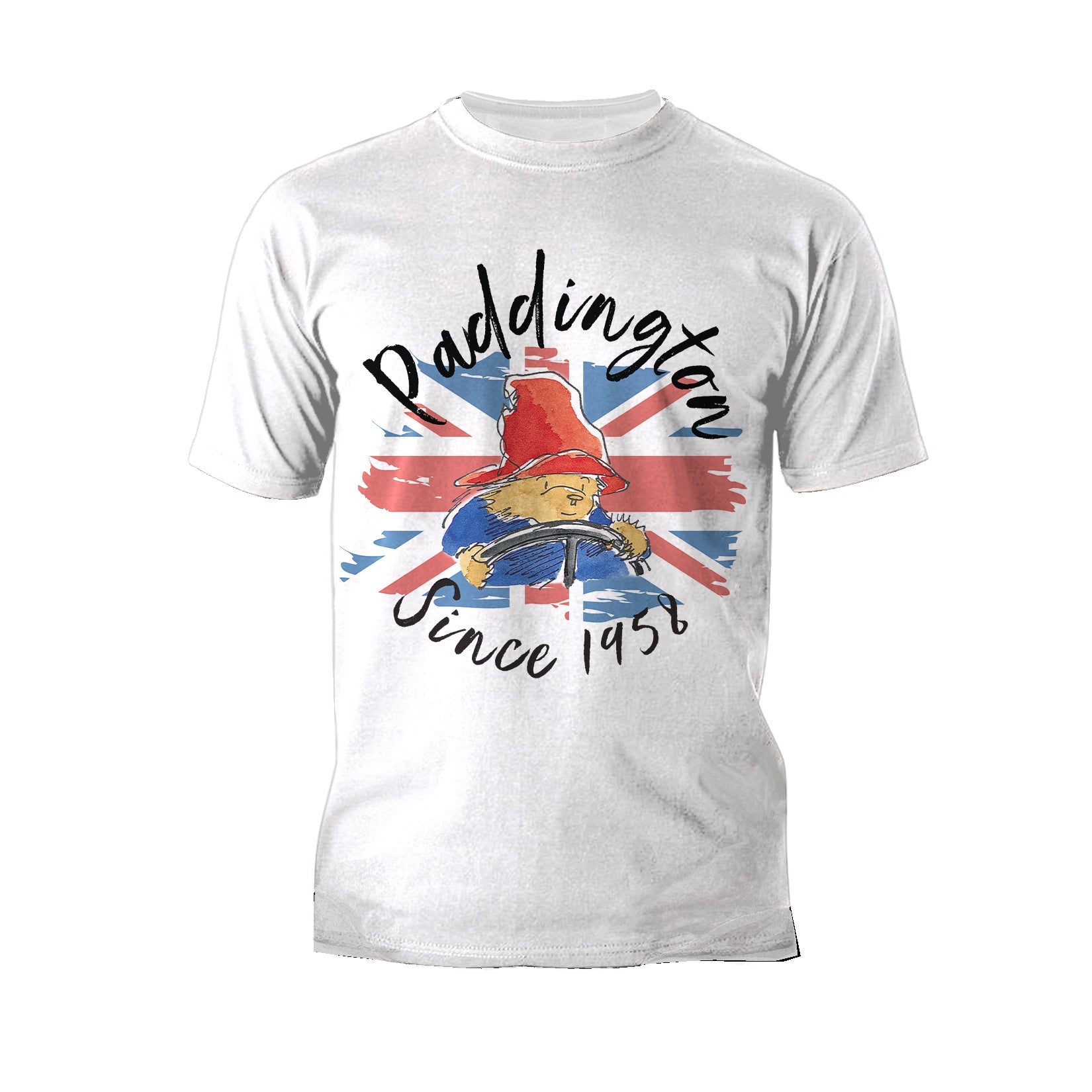 Paddington Bear Union Jack Driving Official Men's T-Shirt ()