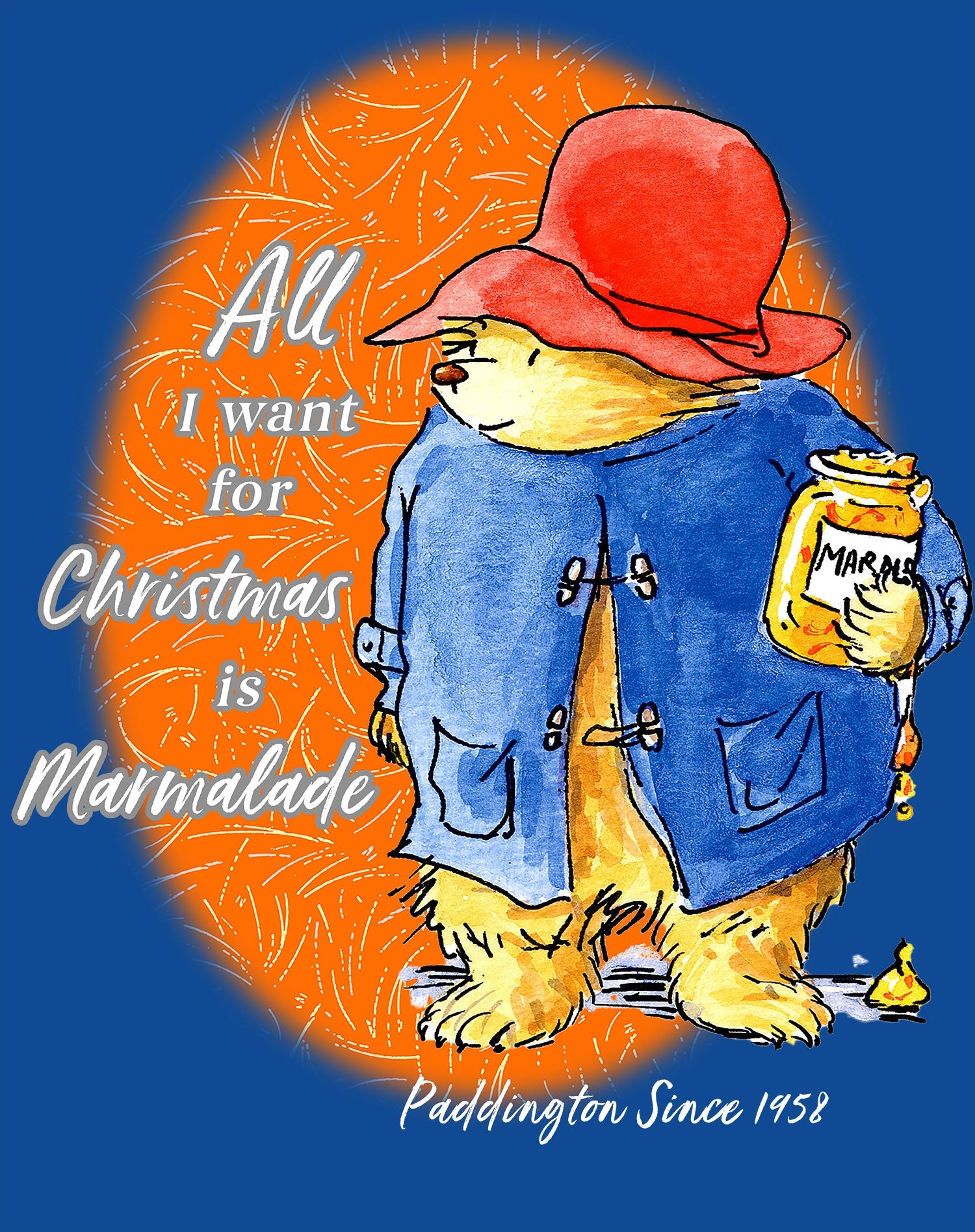 Paddington Bear Xmas All I Want For Christmas Marmalade Amor Men's T-Shirt