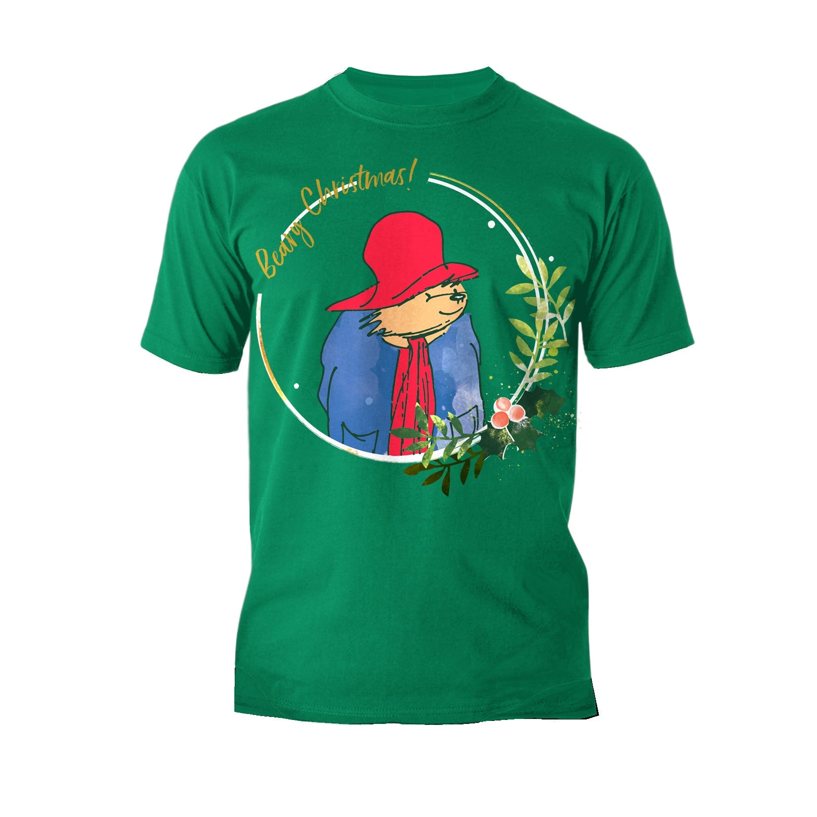 Paddington Bear Xmas Beary Christmas Merry Mistletoe Meme Men's T-Shirt