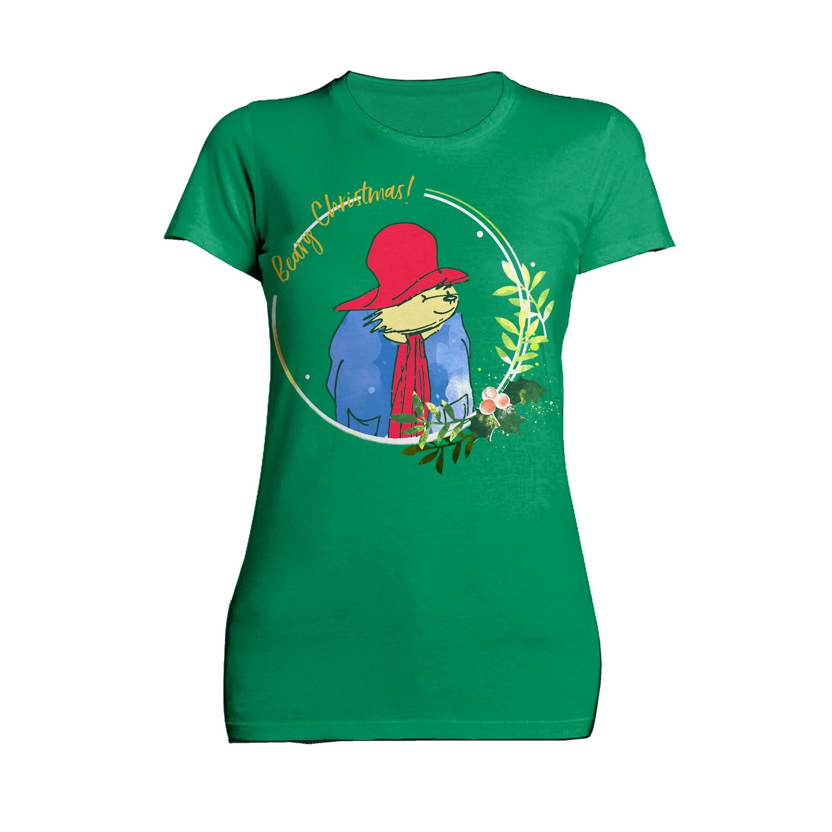 Paddington Bear Xmas Beary Christmas Merry Mistletoe Meme Women's T-Shirt