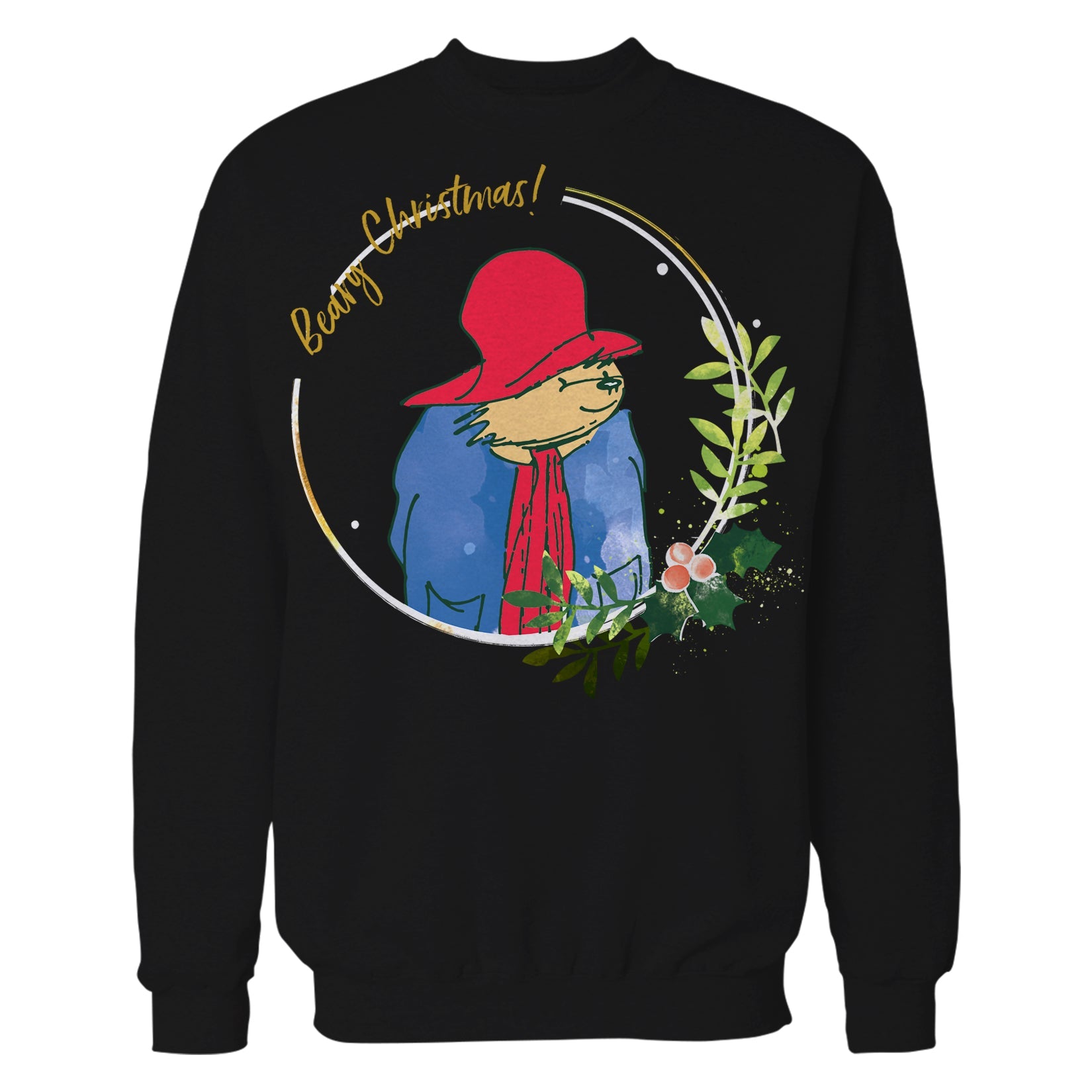 Paddington Bear Xmas Beary Christmas Merry Mistletoe Meme Sweatshirt