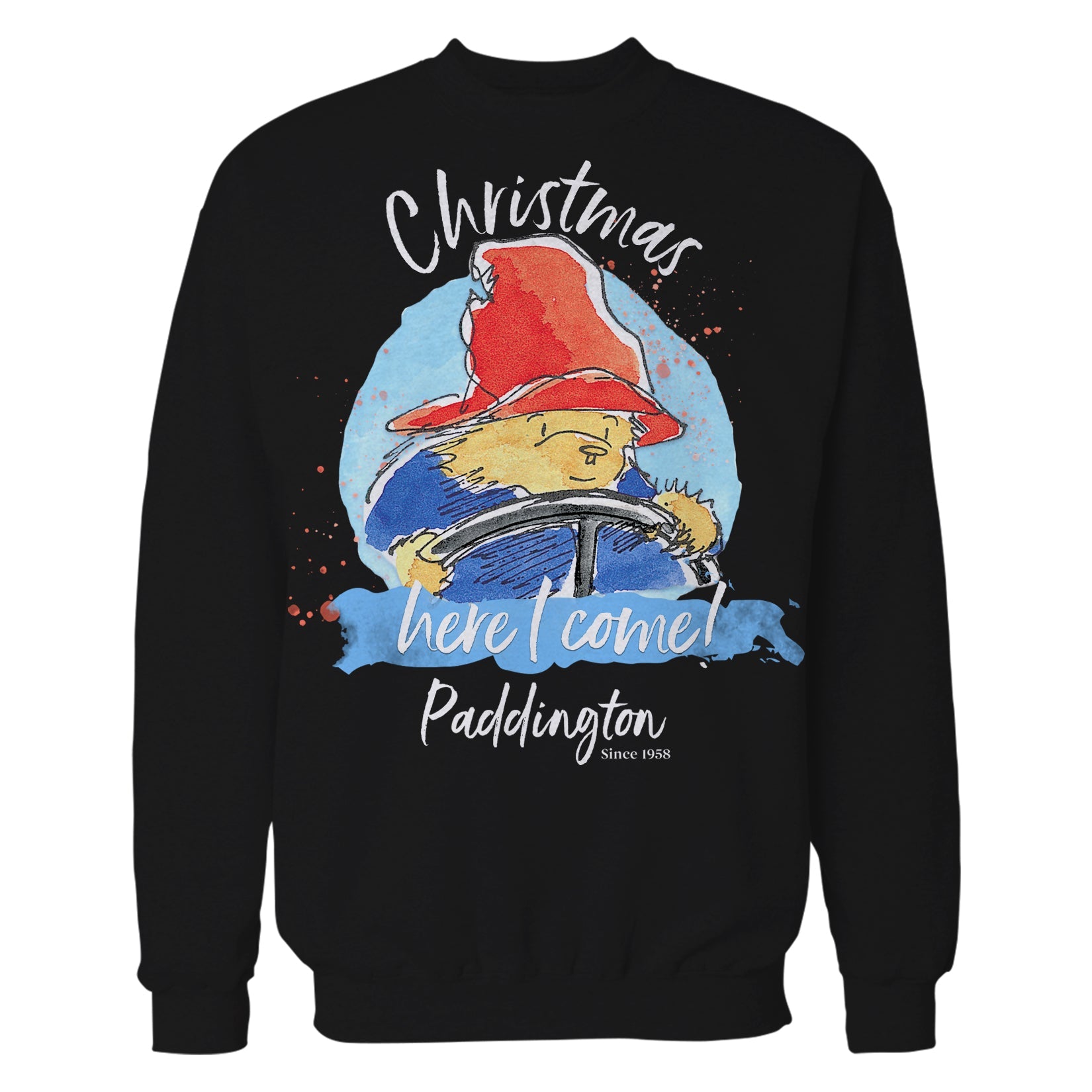 Paddington Bear Xmas Here I Come Driving Home Amor Christmas Sweatshirt