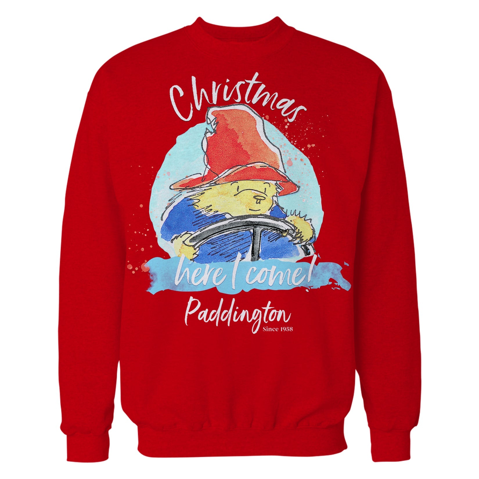 Paddington Bear Xmas Here I Come Driving Home Amor Christmas Sweatshirt