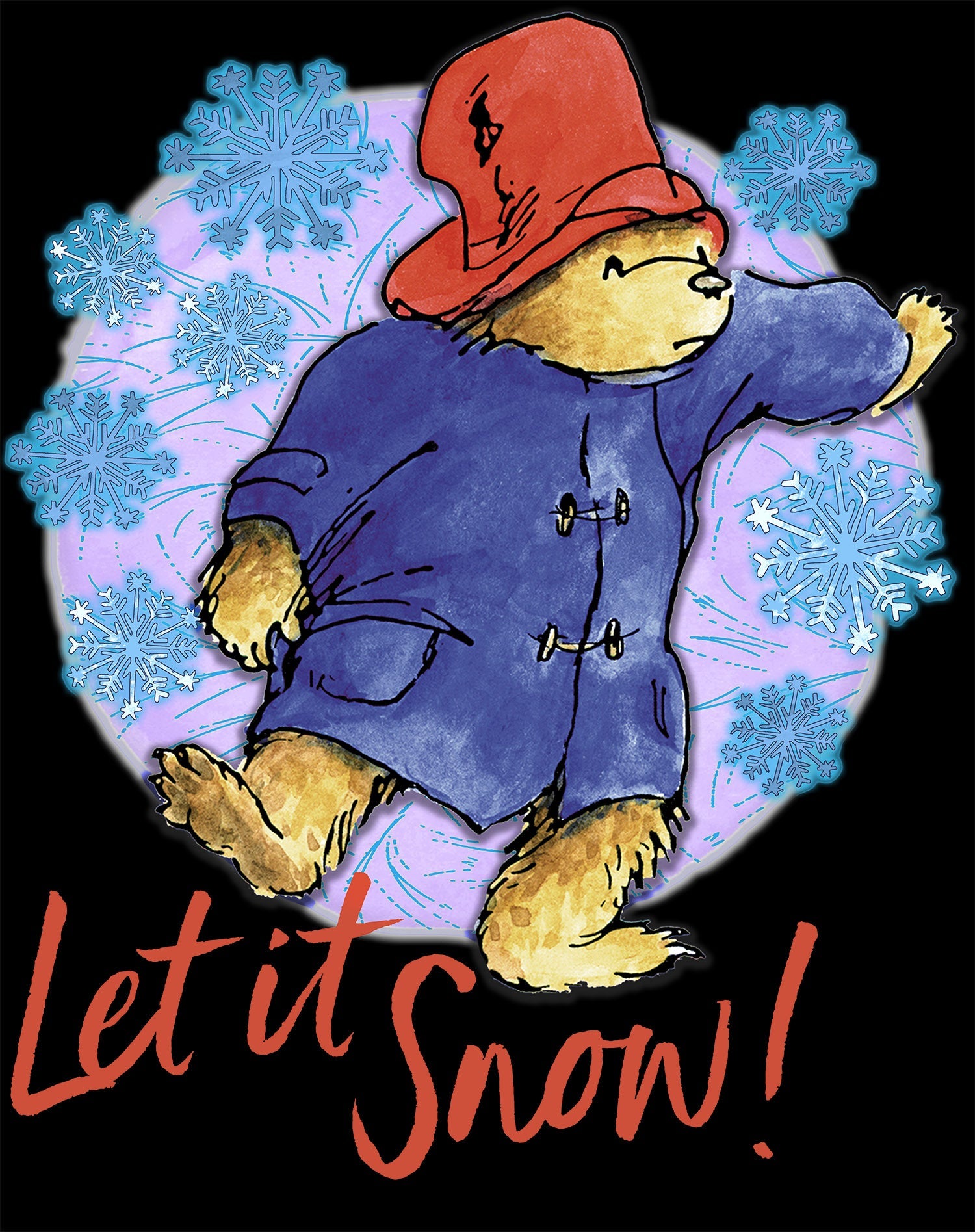 Paddington Bear Xmas Let it Snow Amor Snowflake Christmas Sweatshirt