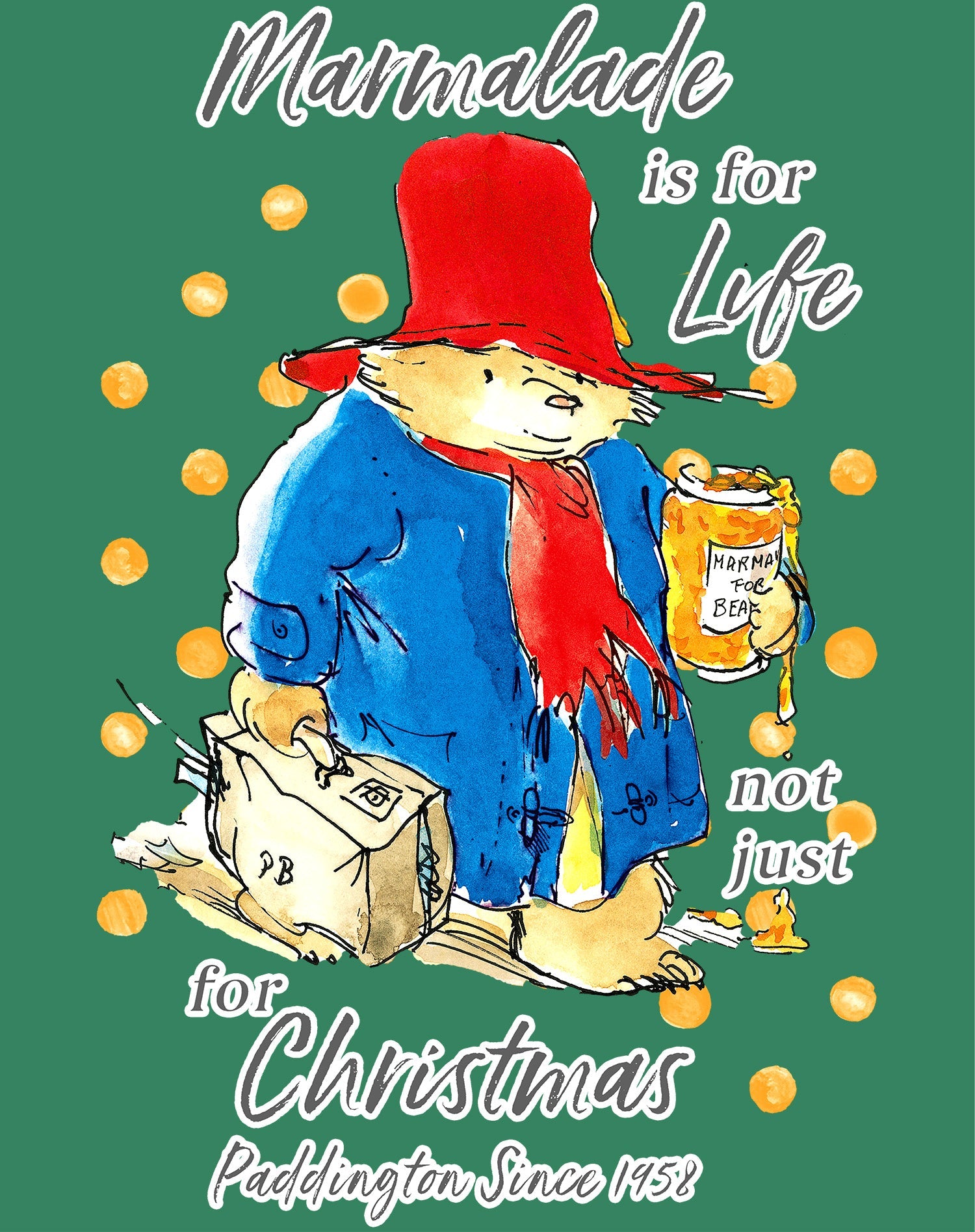 Paddington Bear Xmas Marmalade For Life Cute Merry Christmas Sweatshirt