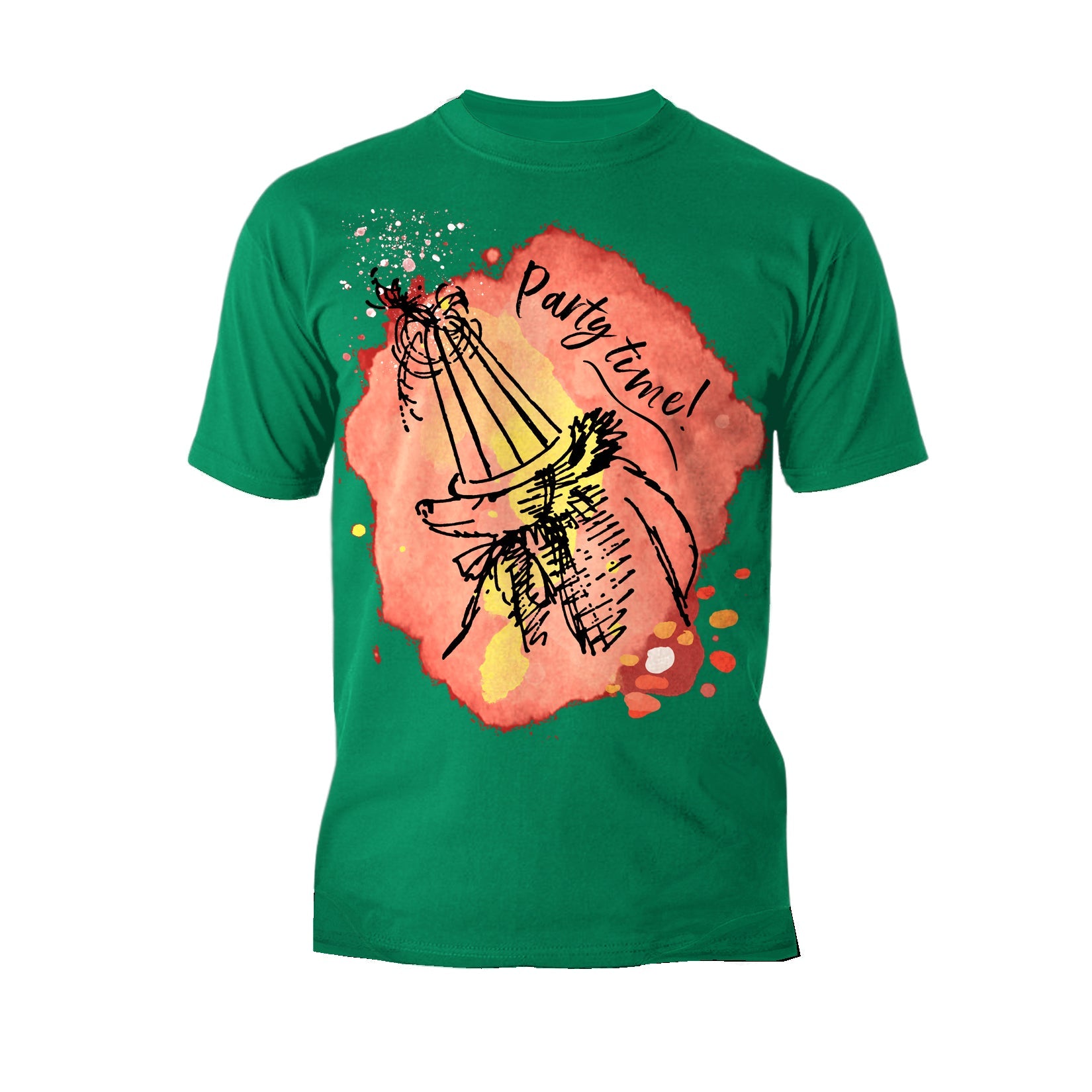 Paddington Bear Xmas Party Time Sketch Love Christmas Hat Men's T-Shirt