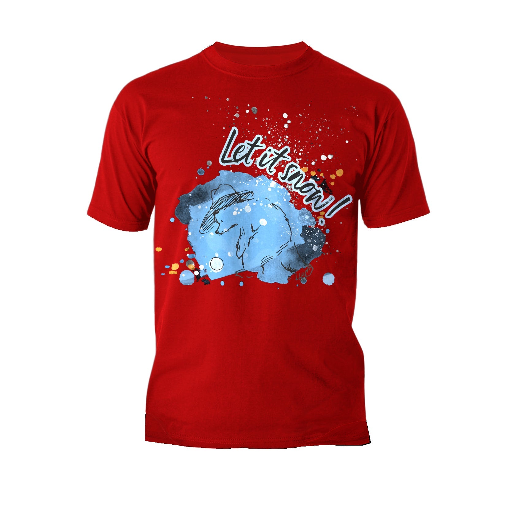 Paddington Bear Xmas Snowball Sketch Splash Love Christmas Men's T-Shirt