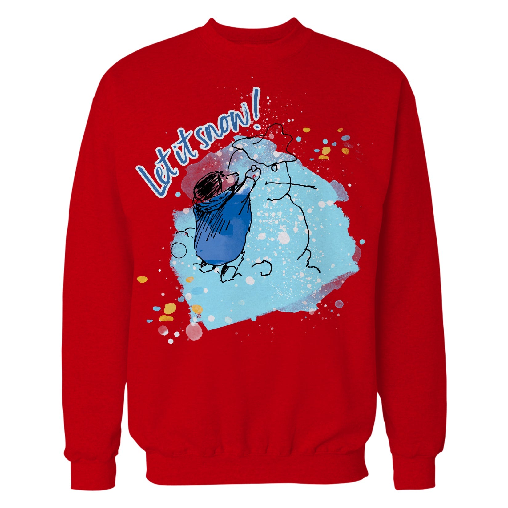 Paddington Bear Xmas Snowman Let It Snow Love Christmas Joy Sweatshirt