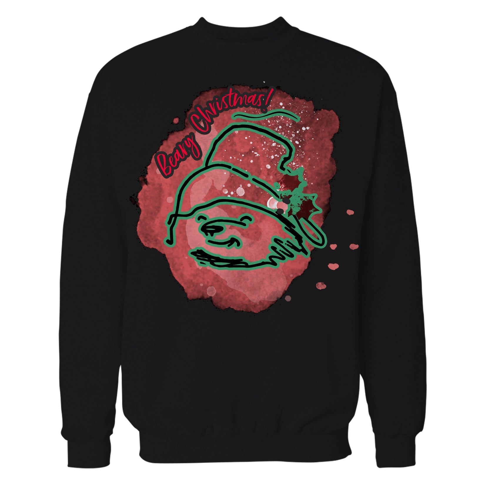 Paddington Bear Xmas Splash Beary Christmas Merry Mistletoe Sweatshirt