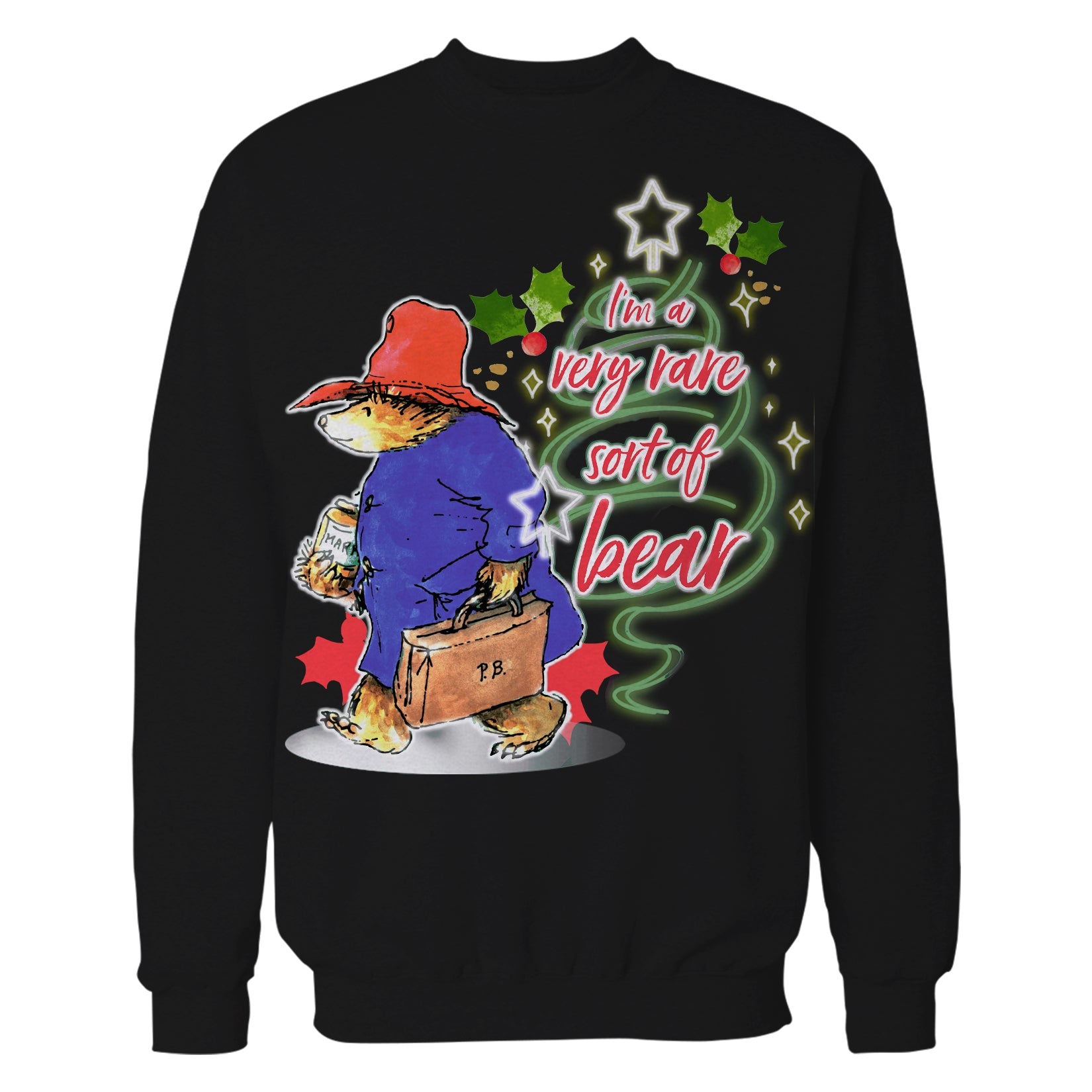Paddington Bear Xmas Tree Rare Lights Beary Love Christmas Sweatshirt