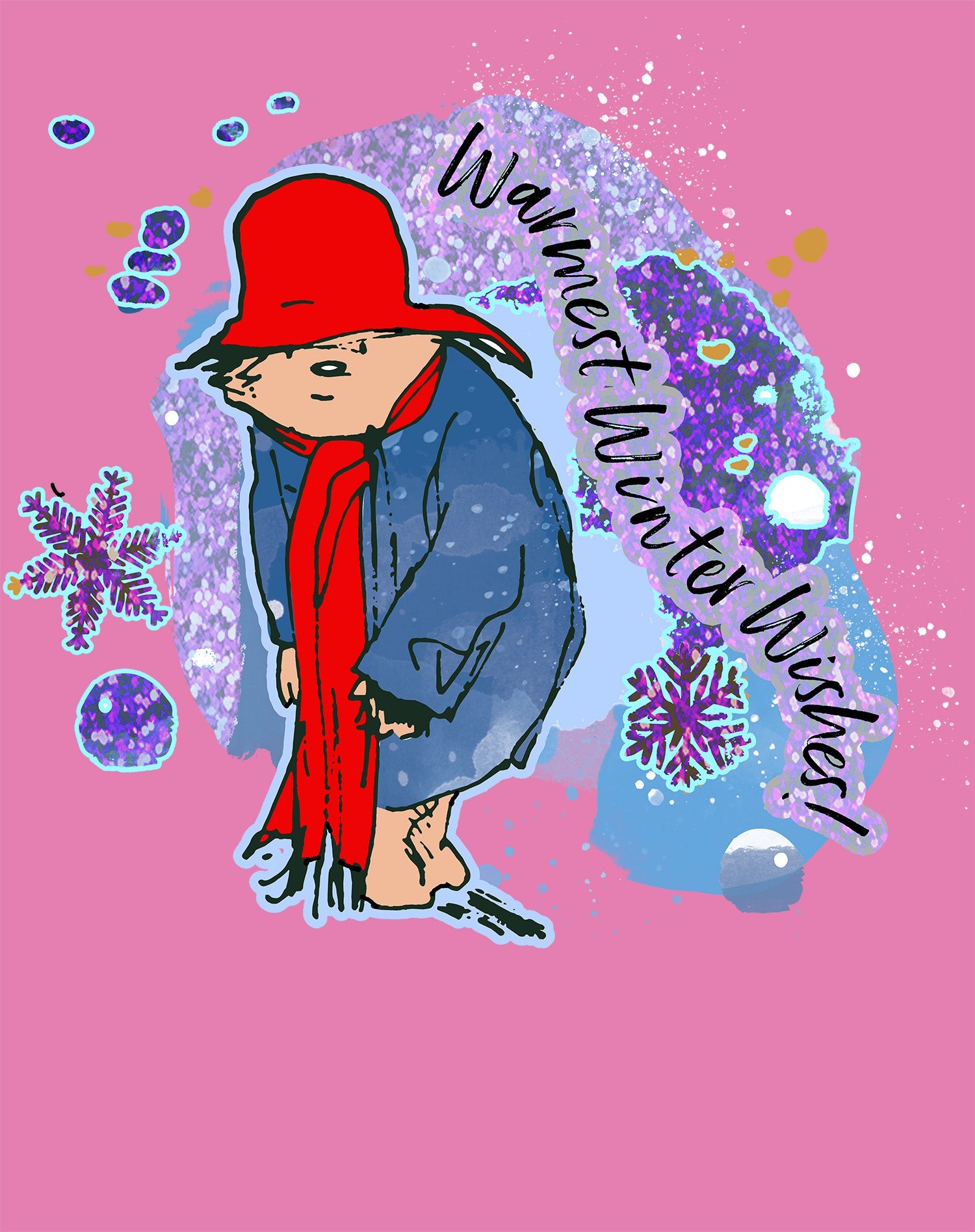 Paddington Bear Xmas Winter Wishes Love Christmas Sparkle Men's T-Shirt