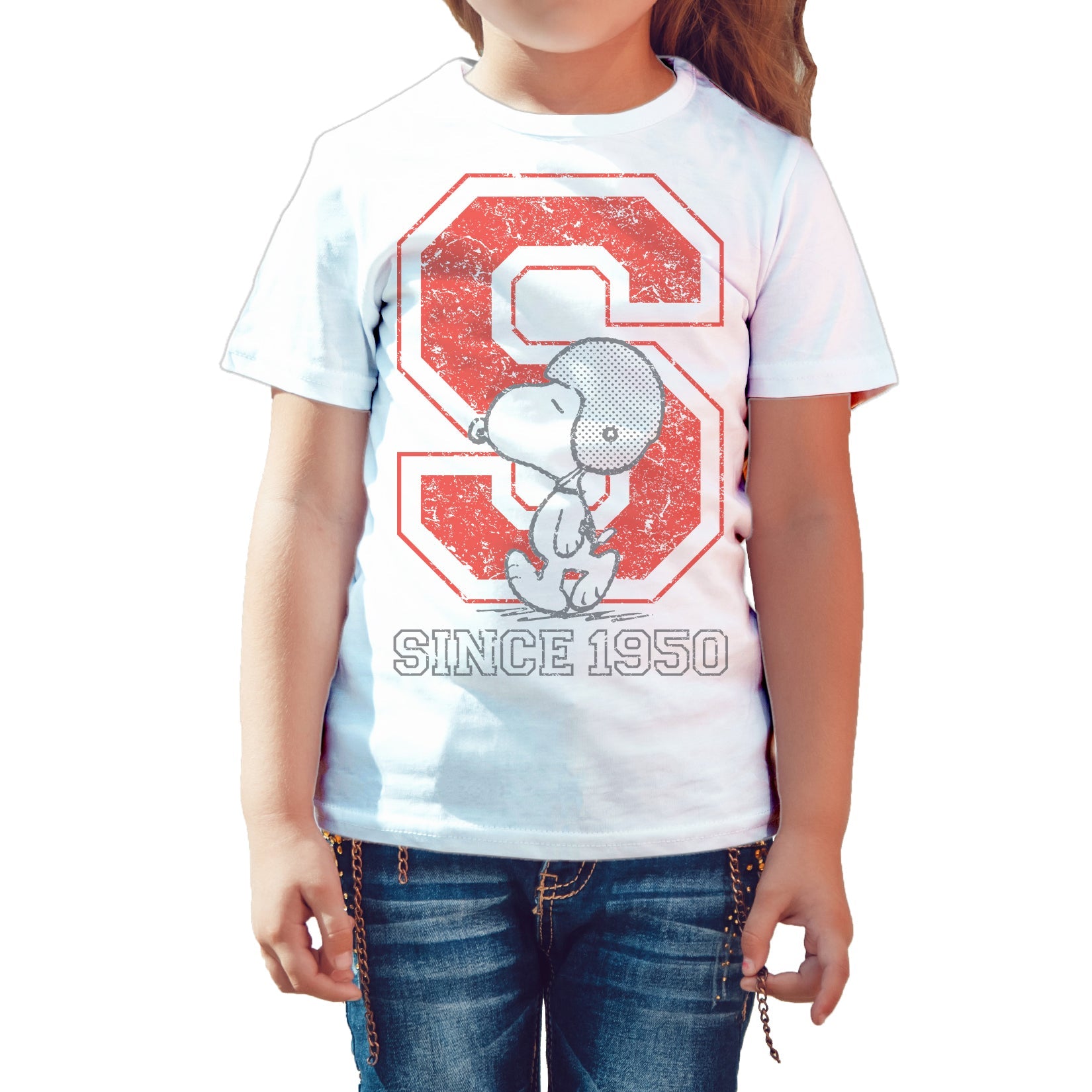 Peanuts Kids Snoopy 1950 Quarterback Official Kid's T-Shirt