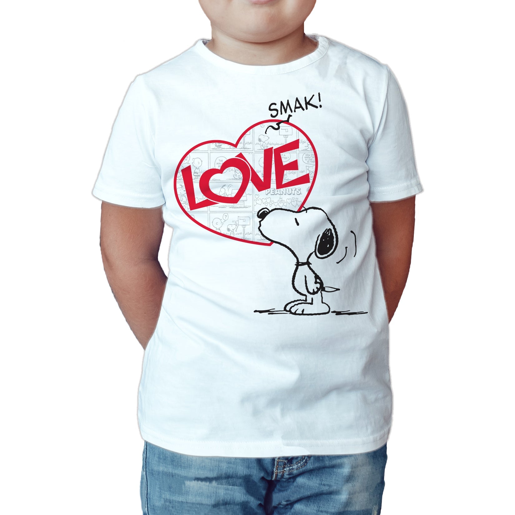 Peanuts Kids Snoopy Comic Love Smak Official Kid's T-Shirt