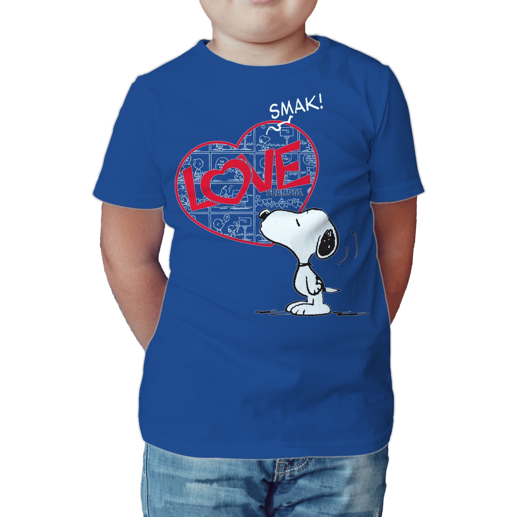 Peanuts Kids Snoopy Comic Love Smak Official Kid's T-Shirt
