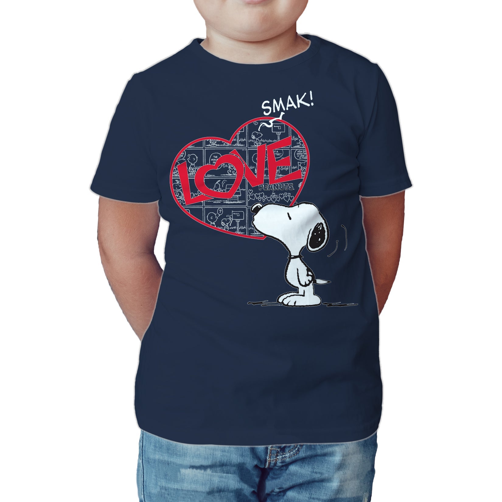 Peanuts Kids Snoopy Comic Love Smak Official Kid's T-Shirt