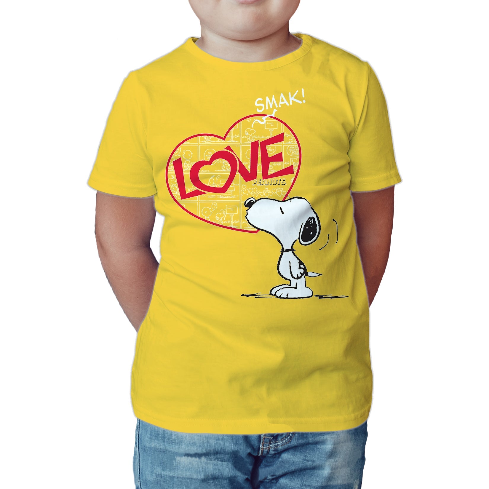 Peanuts Kids Snoopy Comic Love Smak Official Kid's T-Shirt