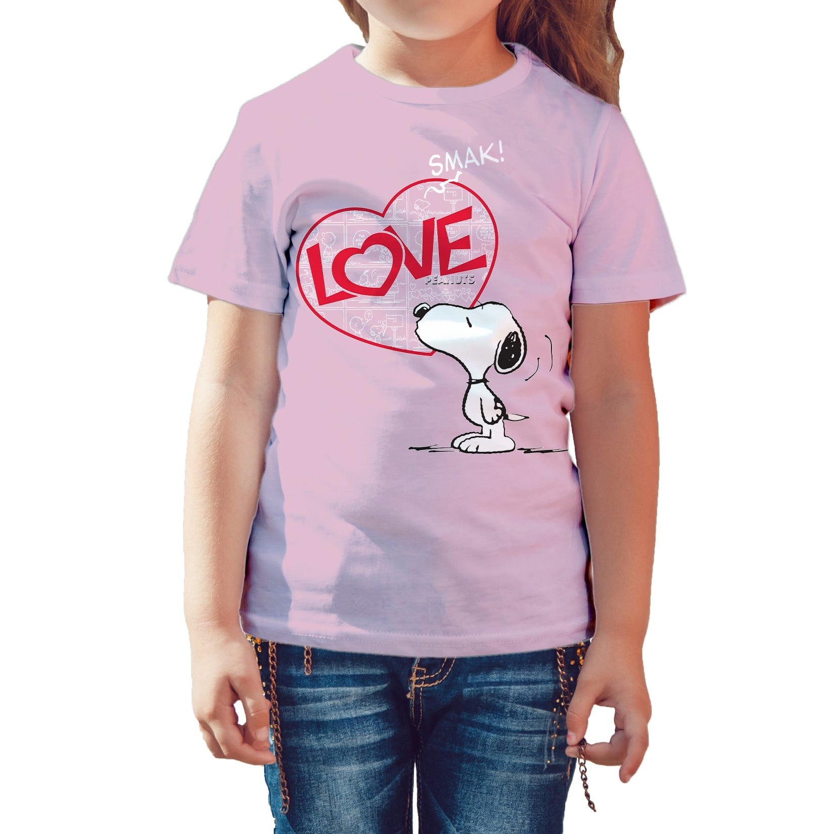 Peanuts Kids Snoopy Comic Love Smak Official Kid's T-Shirt