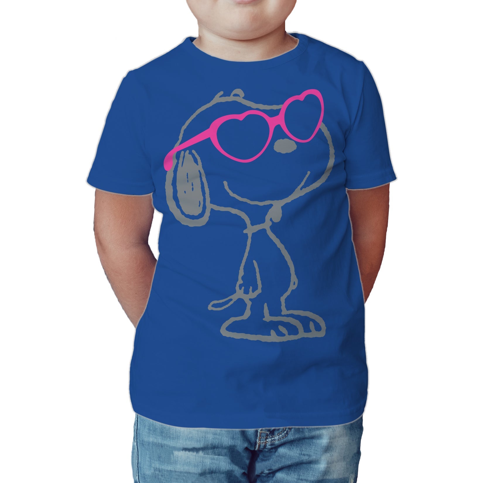 Peanuts Kids Snoopy Heart Shades Official Kid's T-Shirt