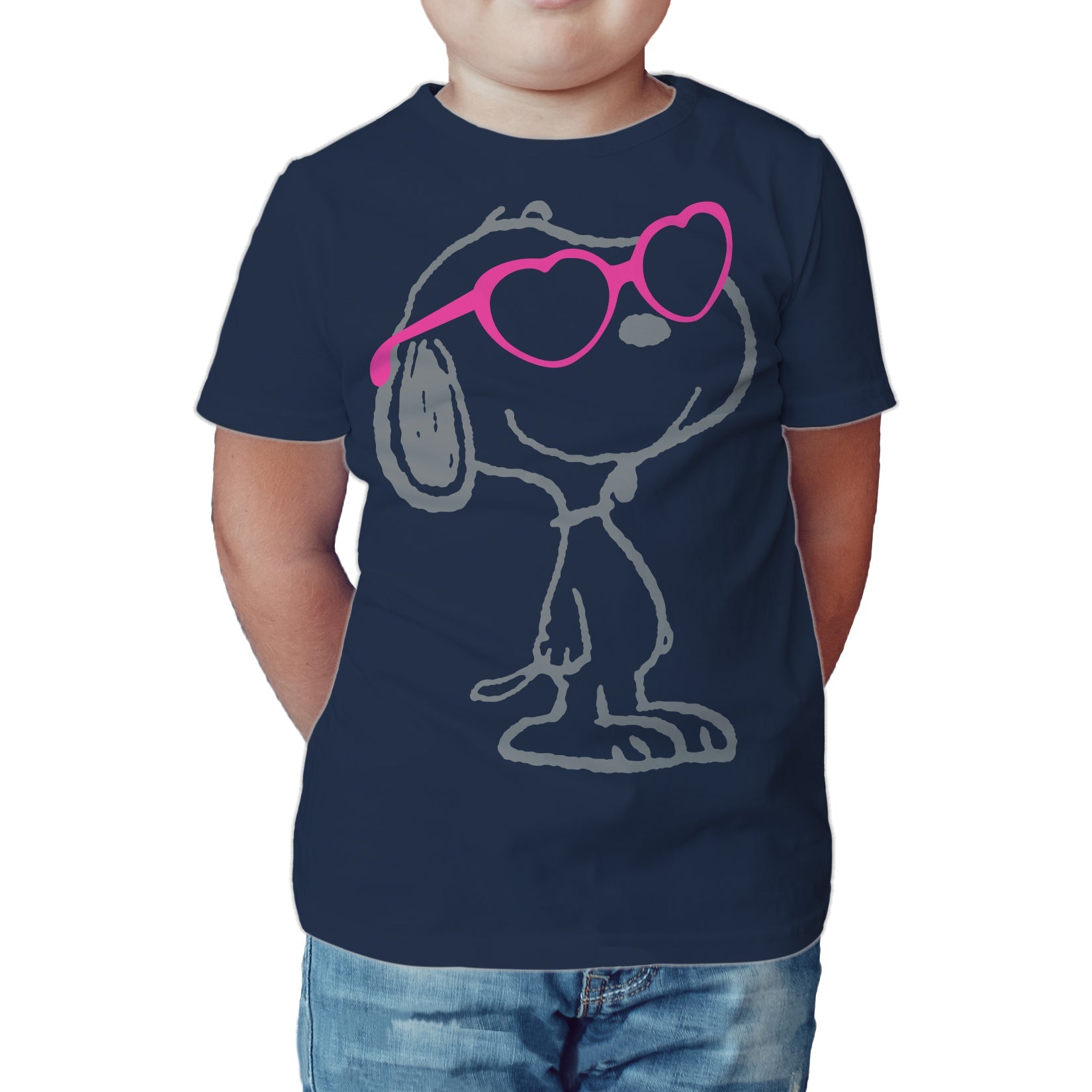 Peanuts Kids Snoopy Heart Shades Official Kid's T-Shirt