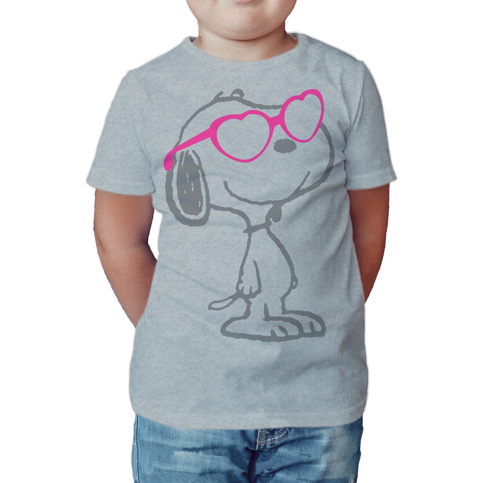 Peanuts Kids Snoopy Heart Shades Official Kid's T-Shirt